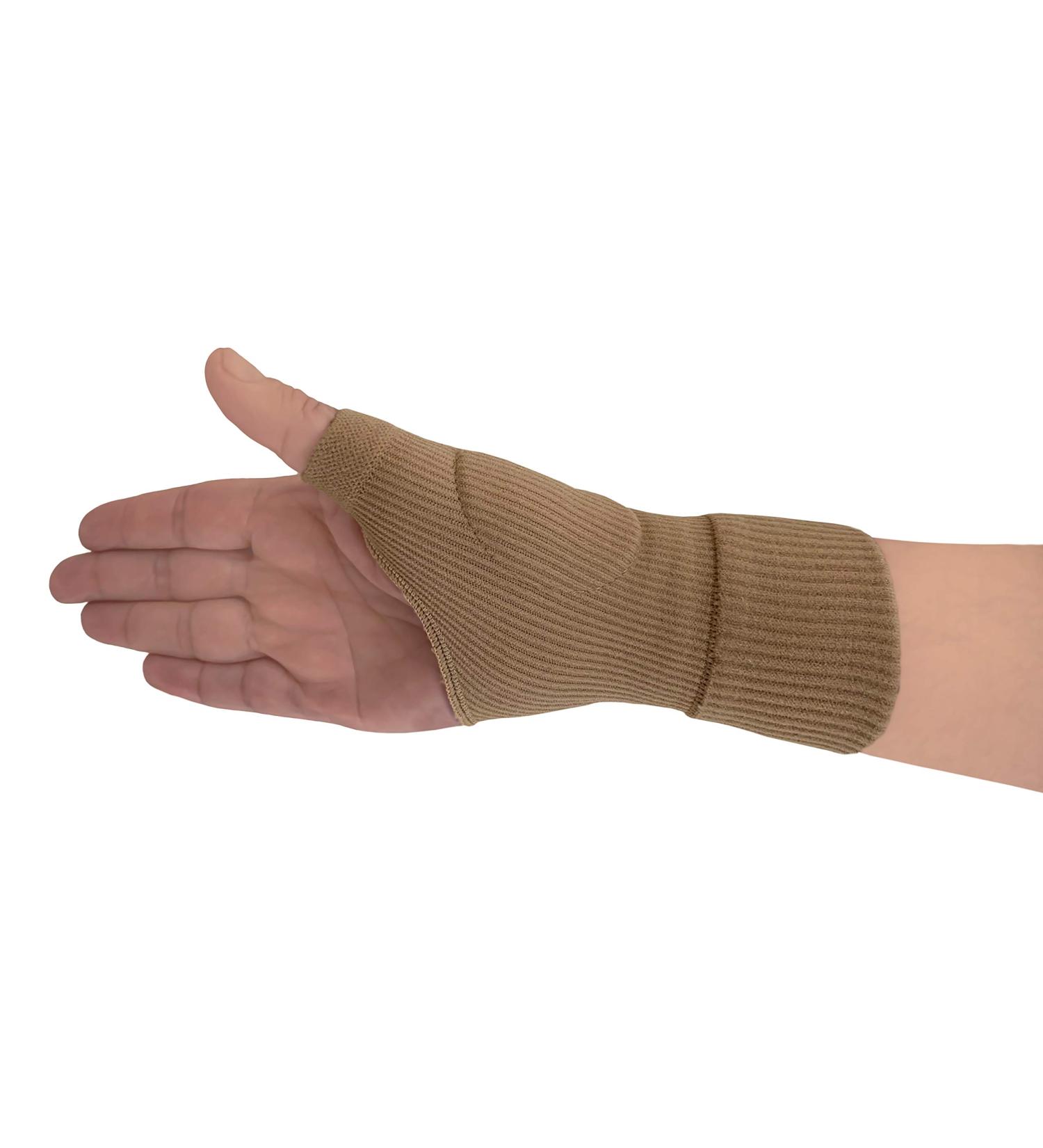 Juniper's Secret Thumb Splint Wrist Support Brace - 2 Pairs Gel Stabilizer for Arthritis & Joint Pain - Free Eyeglass Pouch - Beige Regular - Buy Online on GoSupps.com