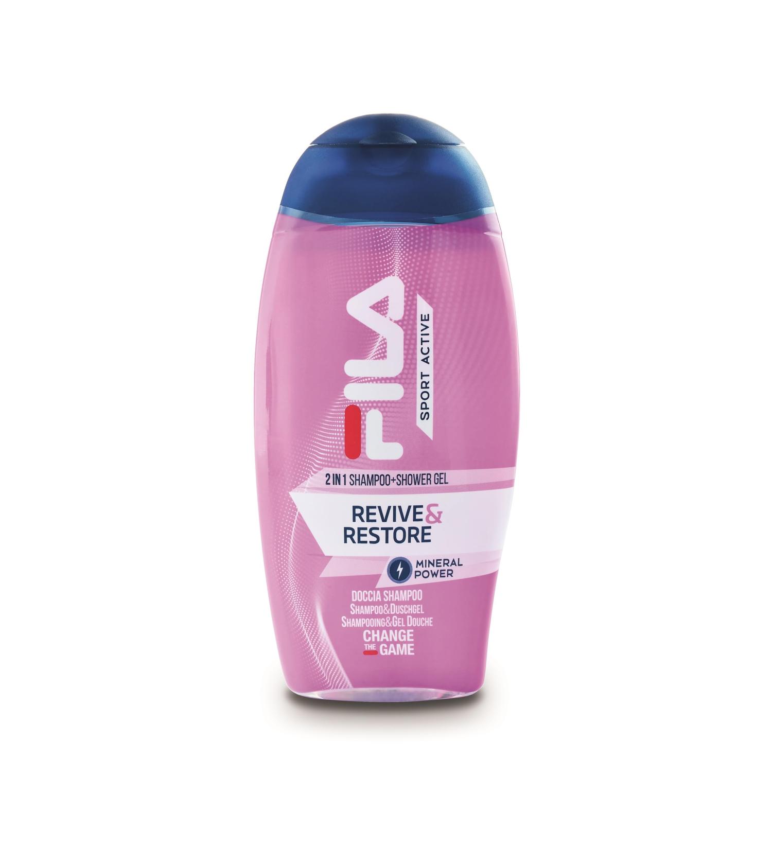 Fila Revive & Restore Woman Shampoo Shower Gel - Nourishing Cleaning for Sports and Streetwear Fans | 250 ml Shower Gel