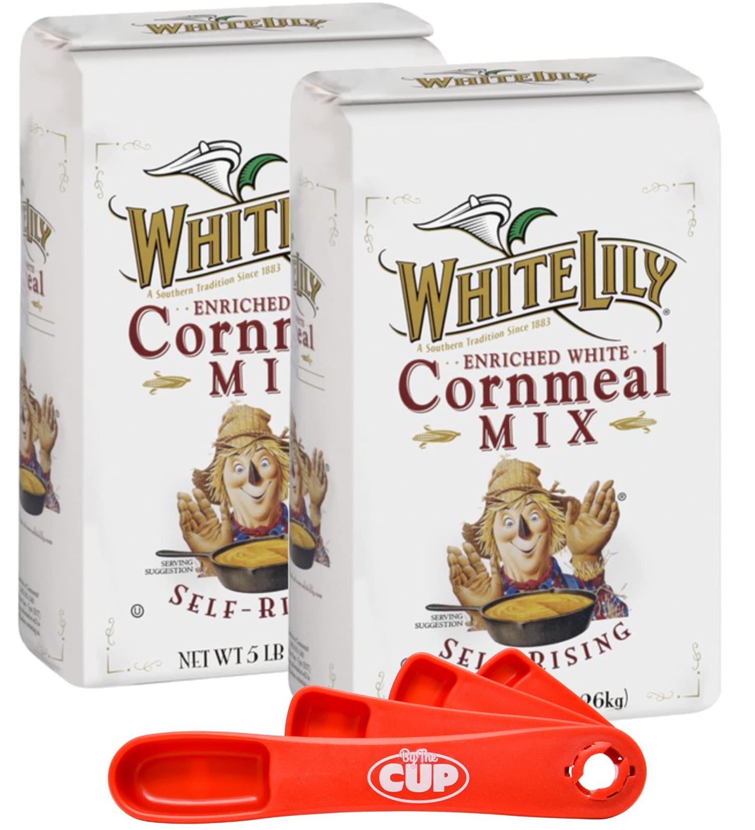 White Lily Enriched Self-Rising Cornmeal Mix 5 lb Bag (Pack of 2) - By The Cup Swivel Spoons Included - Buy Online on GoSupps.com