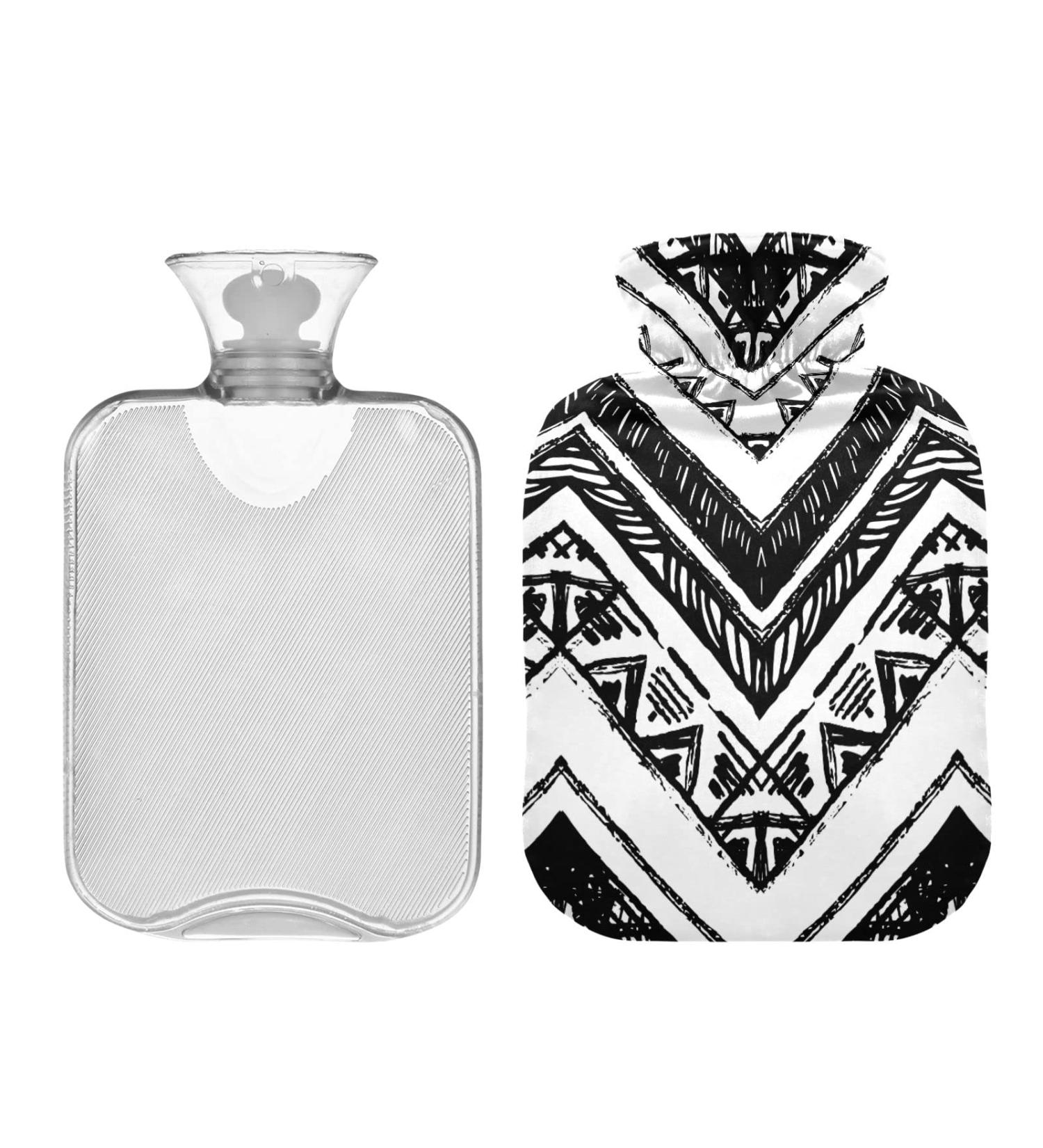 Mnsruu Hot Water Bottle with Soft Cover | Striped 2L Hot Water Bottle | Perfect Gift for Women & Kids | Christmas Essentials - Buy Online on GoSupps.com