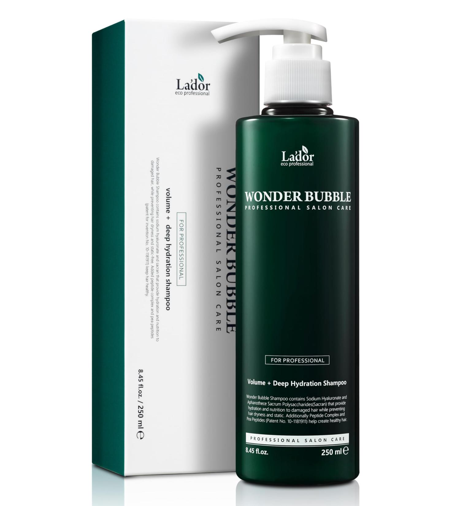 LA DOR Wonder Bubble Shampoo | Volumizing Anti-Frizz Moisture for Dry Hair | 8 Peptides Keratin & Hyaluronic Acid | Paraben-Free | 8.5 Fl Oz | Korean Hair Care - Buy Online on GoSupps.com