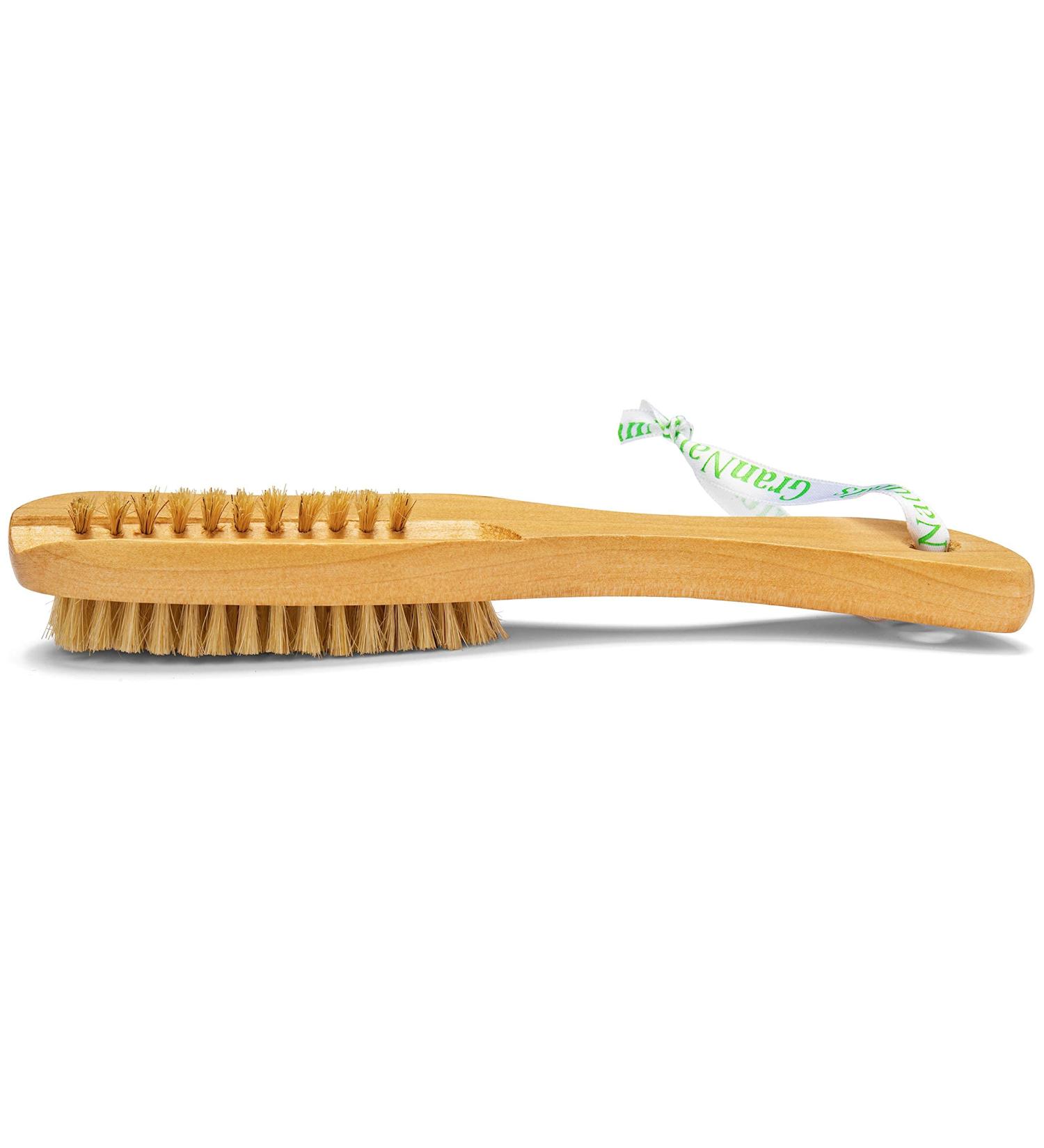 GranNaturals Wooden Nail Brush - Nail Cleaner Tool for Fingernail & Toenail, Thick Bristles & Wood Handle - Manicure Pedicure Supplies - Buy Online on GoSupps.com