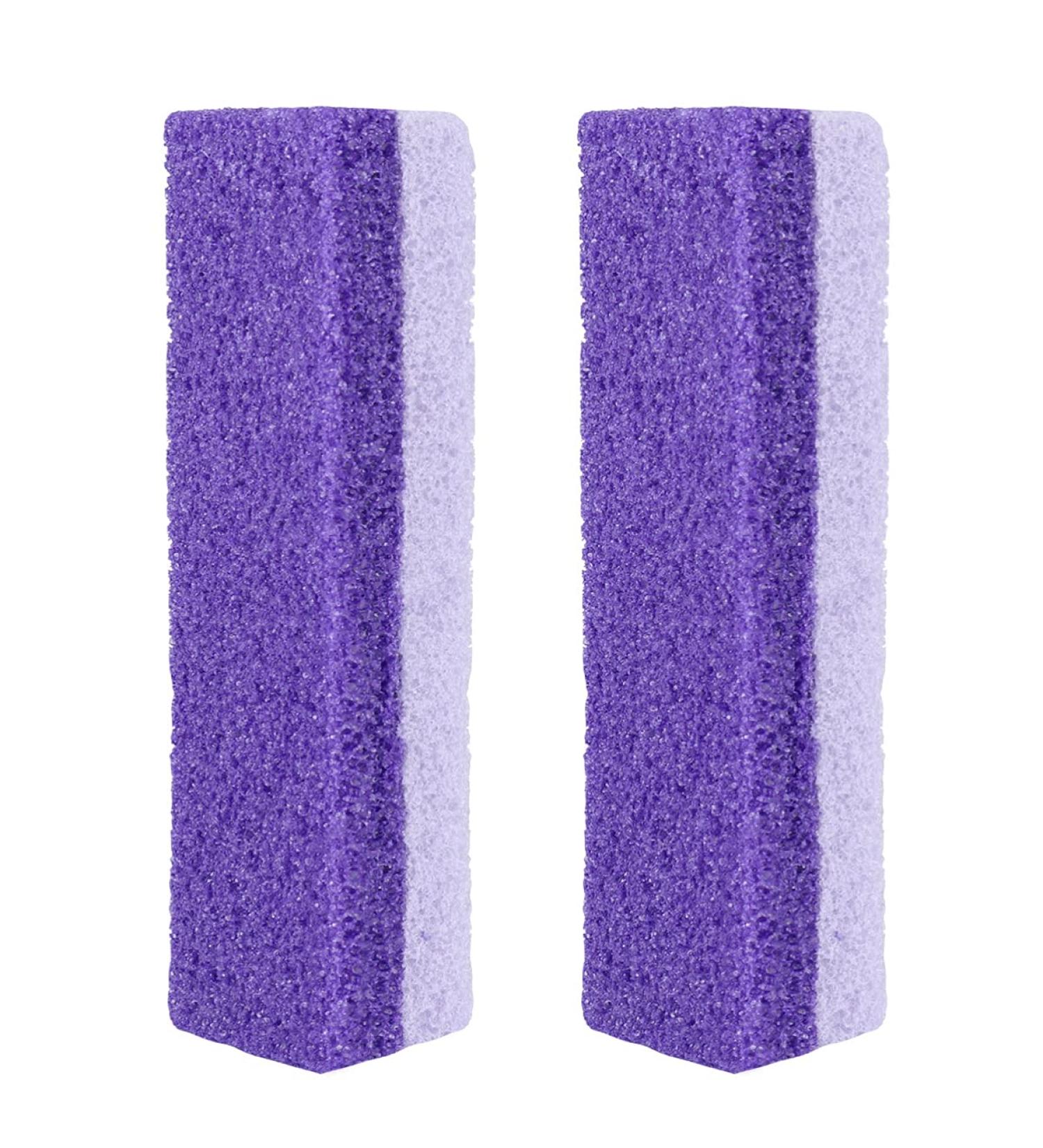 Healifty Foot Pumice Stone Callus Remover & Scrubber 2pcs - Purple | For Feet, Hands, and Body - Buy Online on GoSupps.com