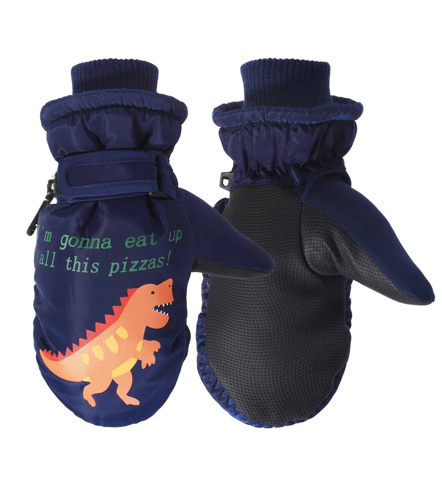 QKURT Kinder Ski Gloves - Waterproof & Windproof Snowboard Gloves for Kids (Ages 2-5) | Winter Gear for Boys & Girls - Dark Blue - Buy Online on GoSupps.com