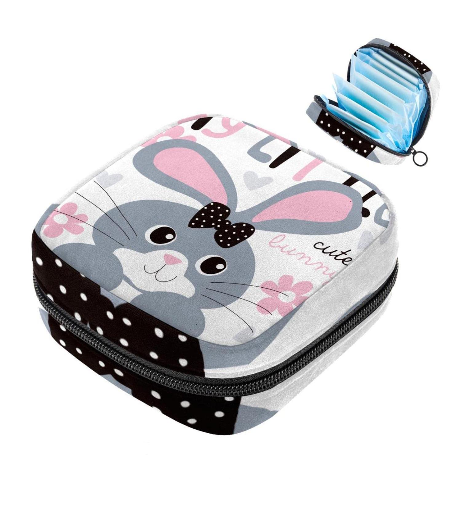 Buy Cute Rabbit Portable Napkin-Storage Bag for Women & Girls | Ideal Menstrual Cup & Breastfeeding Organizer - Buy Online on GoSupps.com