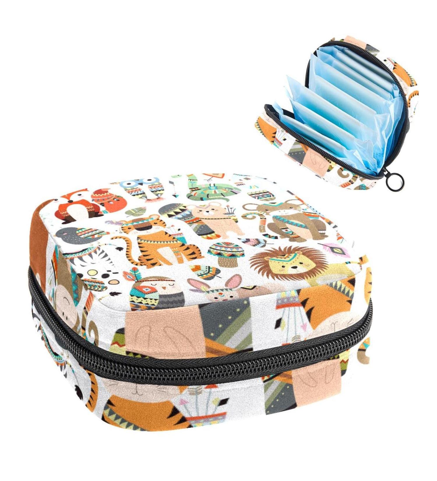 Buy Women's Bonds Storage Pockets Stillpad Halter Jungle Tribal Animal Portable Period Kit Bag - Stylish & Functional Feminine Product Bag - Buy Online on GoSupps.com