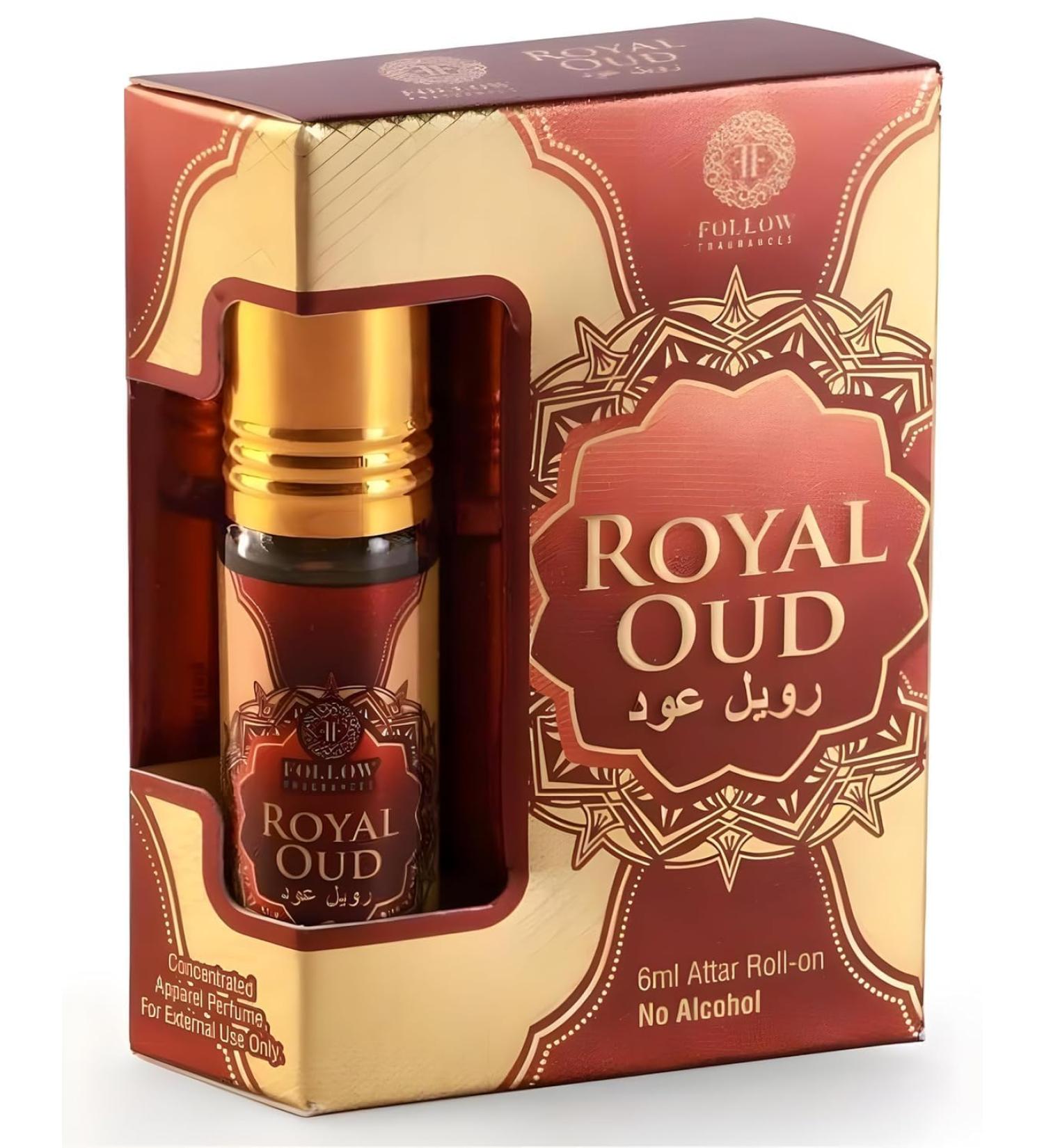 SOFTIZ F.ollow Fragrancees Royall Oud Original White Oud Premium Arabic Attar Floral Aromatic & Woody Soothing Fragrance Long Lasting Roll on Itra For Men Women 6ml - Buy Online on GoSupps.com