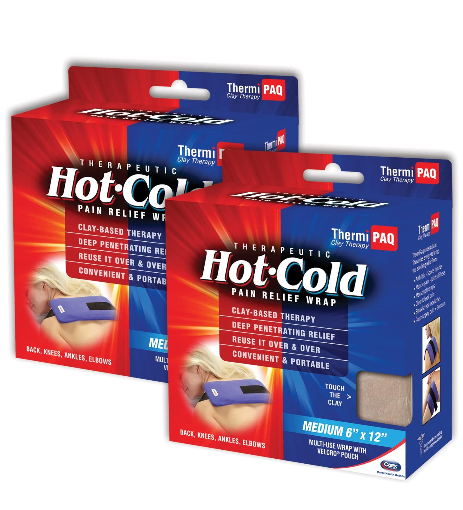 Thermipaq Clay Therapy Hot/Cold Pain Relief Wrap TPF5201 - Medium 6x12 - 2 Pack - Buy Online on GoSupps.com