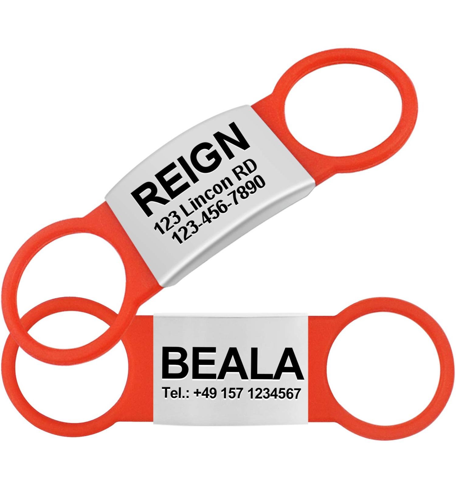 Tagme 2 Pack Personalized Dog Tags - Engravable Pet ID for Small & Medium Breeds - Custom Red Dog Brand for Dogs & Cats - Buy Online on GoSupps.com