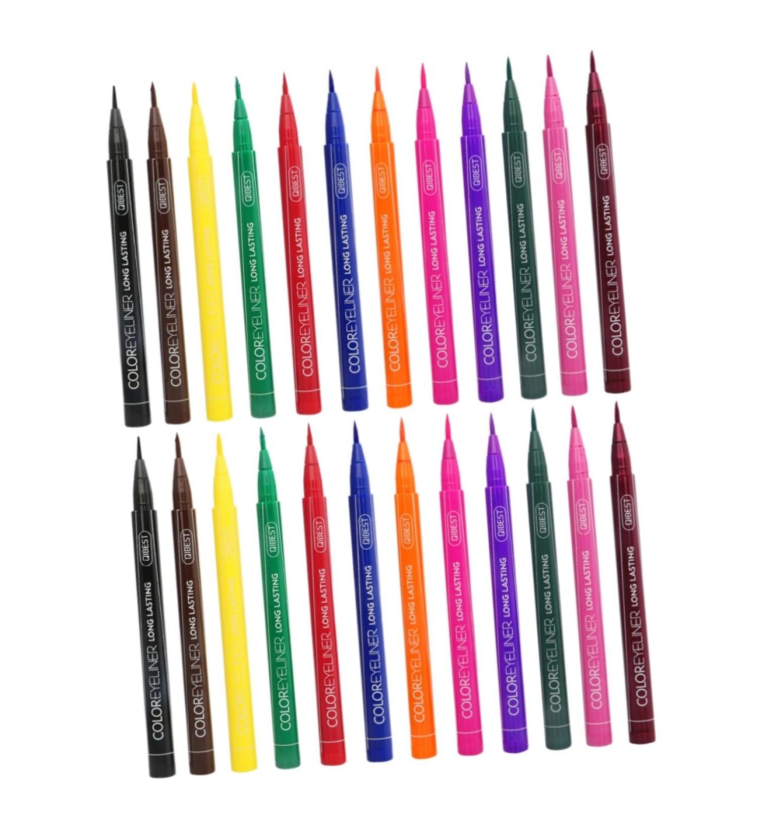 DOITOOL 24 Pcs Eyeliner Pencil Neon Eye Liner Pen Eyeline Liquid Pencil Liquid Eyeliner Water Proof Makeup - Buy Online on GoSupps.com