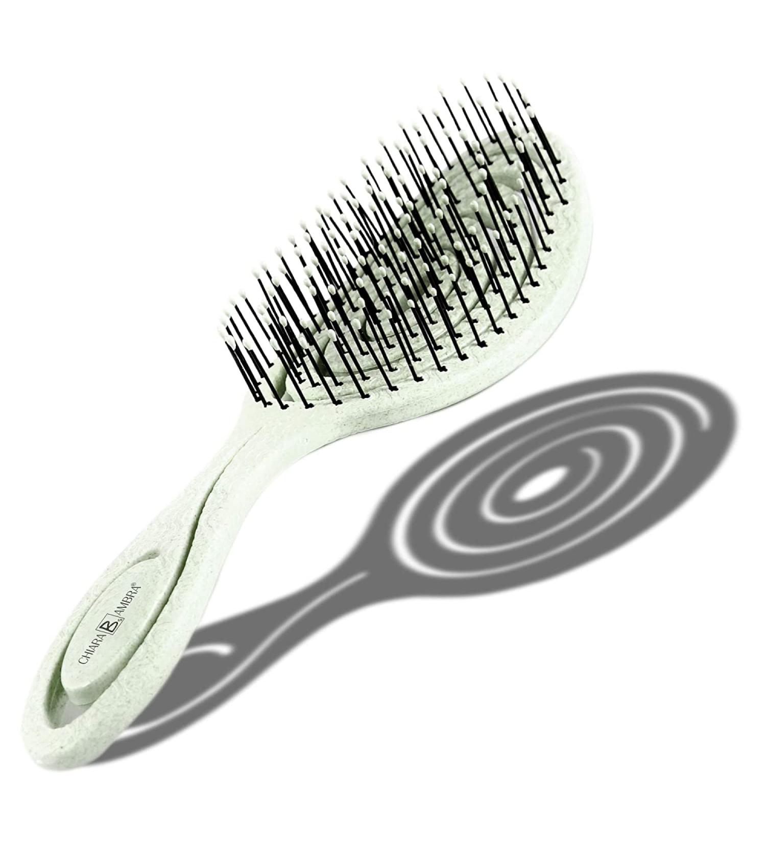CHIARA AMBRA Bio Friendly Detangling Brush - Vegan Vent Hairbrush for Thick & Curly Hair - Green - Buy Online on GoSupps.com