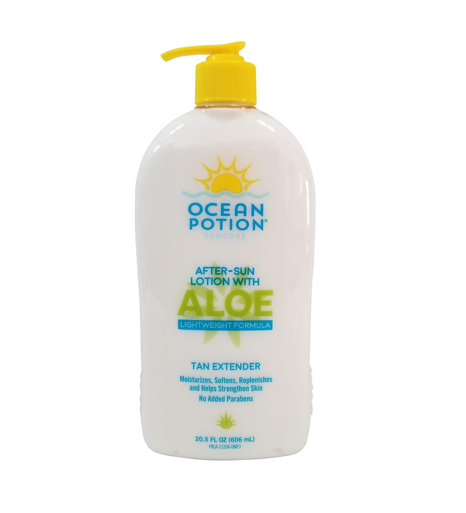 Ocean Potion After Sun Lotion with Aloe Tan Extender 20.5 Ounce Bottle Pack of 2
