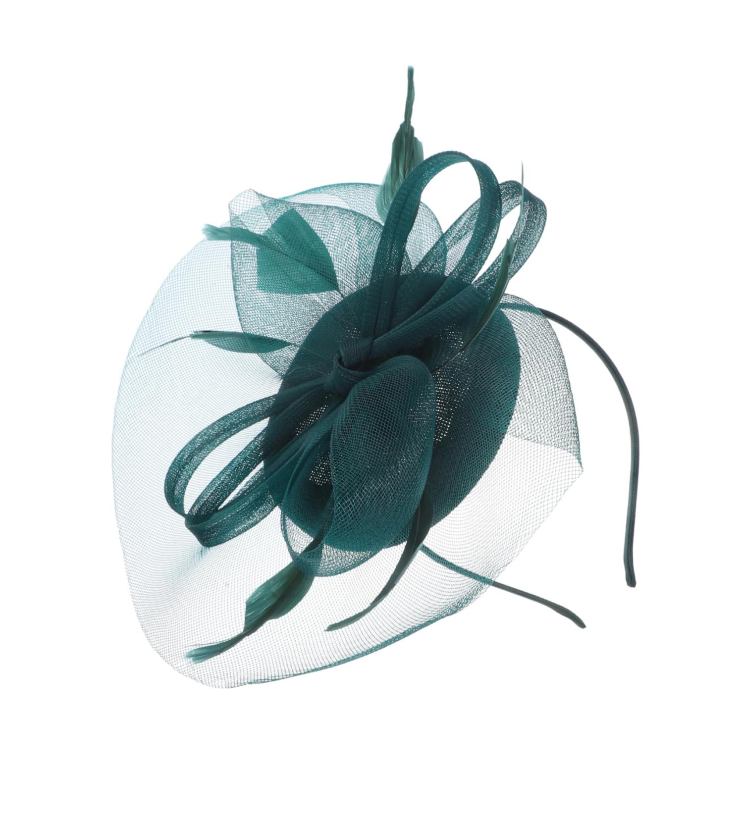 Baluue Women Banquet Hat Trendy Bridal Headdress Women Fascinator Wedding Topper Bride Hat Fascinators for Women Wedding Bride Fascinator Hat Outfits for Women Fascinator Clip Ladies Mesh Green 27x16cm Green - Buy Online on GoSupps.com