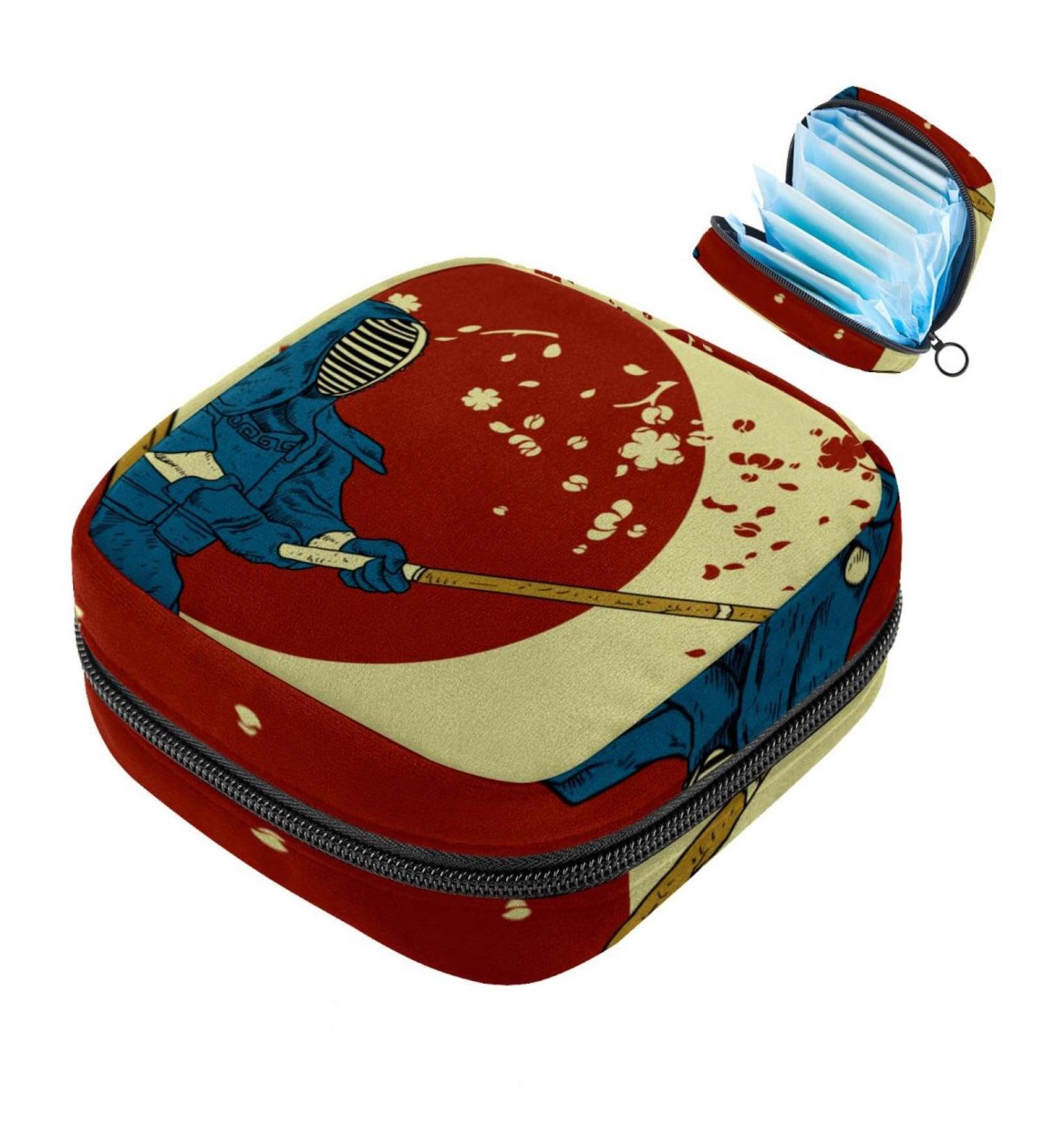 Japanese Kendo Master Women's Binding Pocket - Large Menstrual Cup Pocket with Zipper Period Inserts Bags Panty Liners & Tampons - Multi-Colored - Buy Online on GoSupps.com