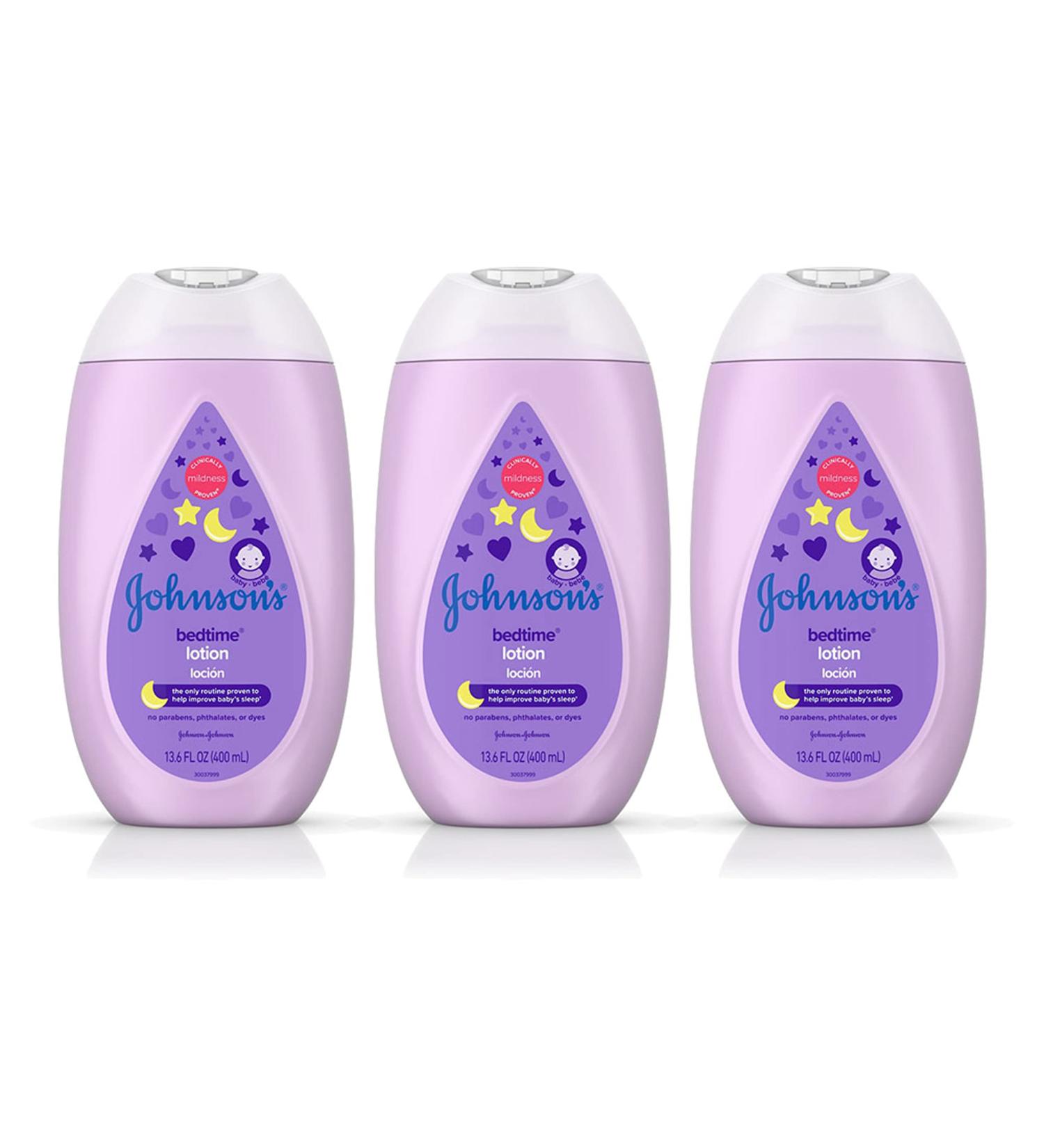 Johnson's Bedtime Baby Lotion with Coconut Oil & NaturalCalm Aromas 13.6 fl. oz - Hypoallergenic & Paraben-Free Baby Skin Care - Buy Online on GoSupps.com