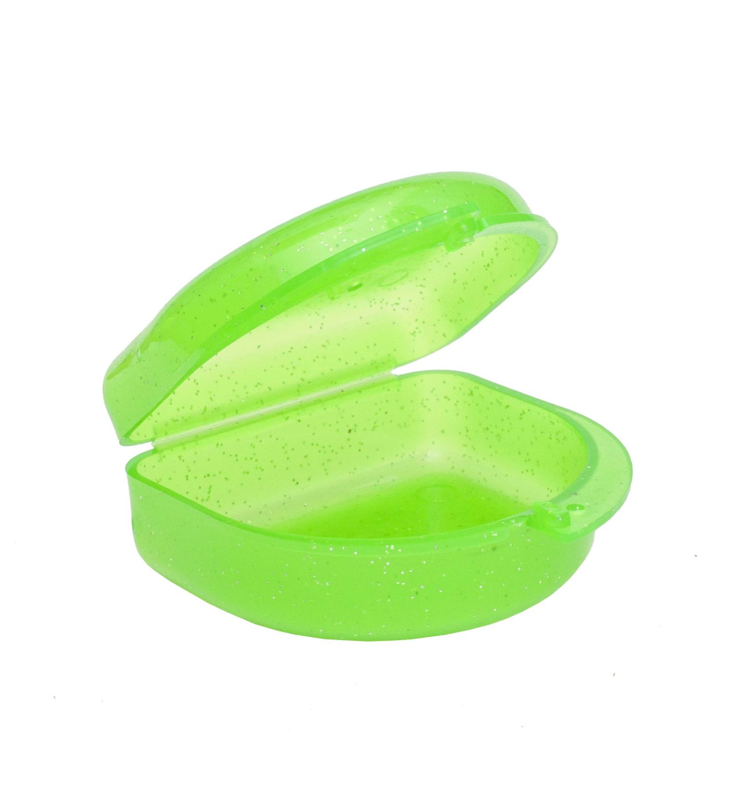 Glitter Gum Shield Case - Mouthguard Box for Ortho Retainers Sports Dental Appliances Dentures & More Glitter Green - Buy Online on GoSupps.com