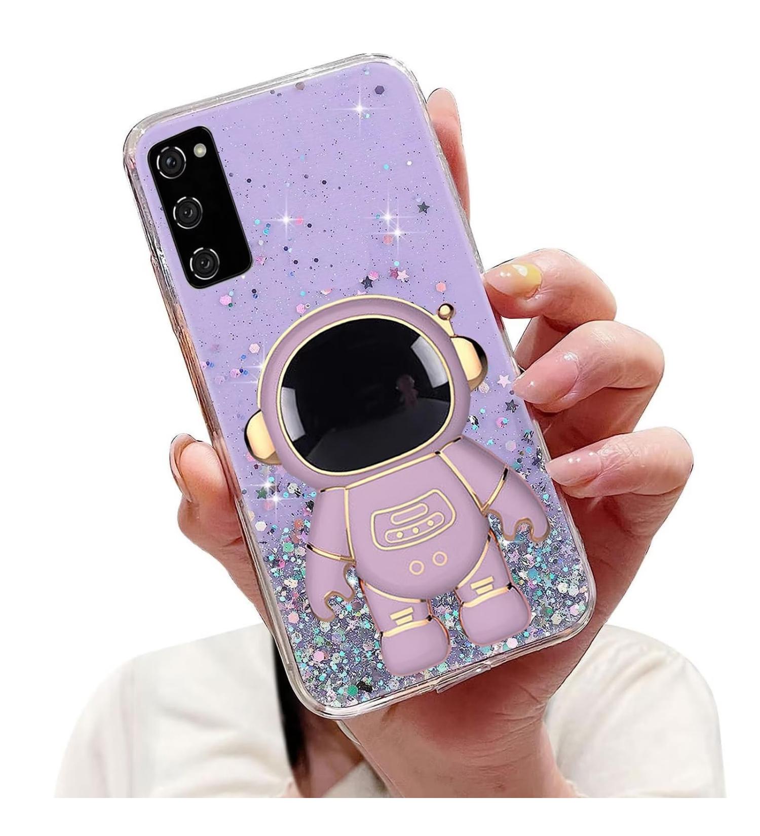 Buy Tivenfezk Nadoli Astronaut Hidden Stand Shell for Samsung Galaxy A71 - Bling Glitter Soft Silicone Protective Cover - Purple Caricature Design - Buy Online on GoSupps.com