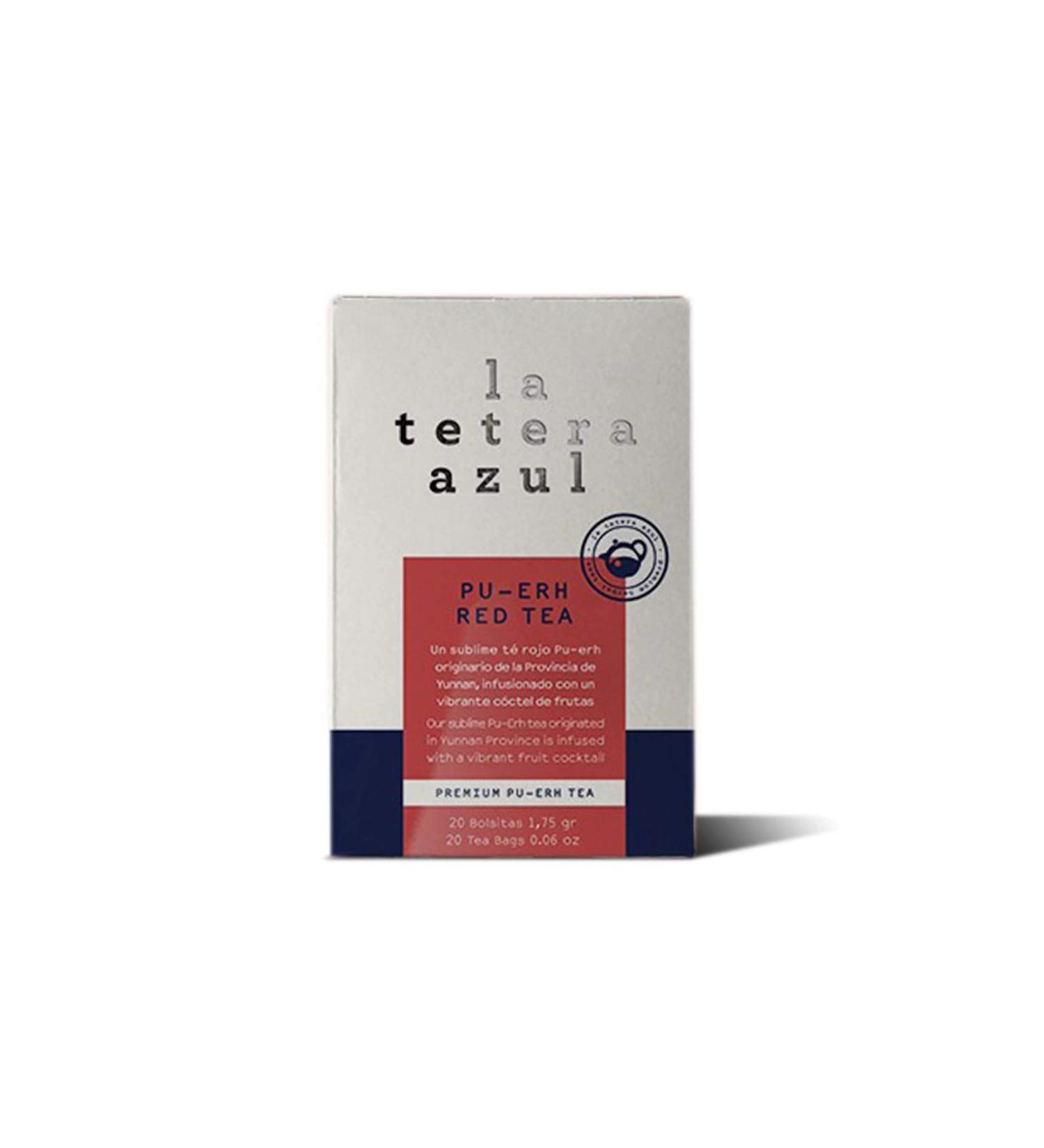 LATETERAZUL LA TETERA AZUL Red tea Pu Erh infused with fruit Slimming infusion Tea beautifies 20 bags of 175 grams - Buy Online on GoSupps.com