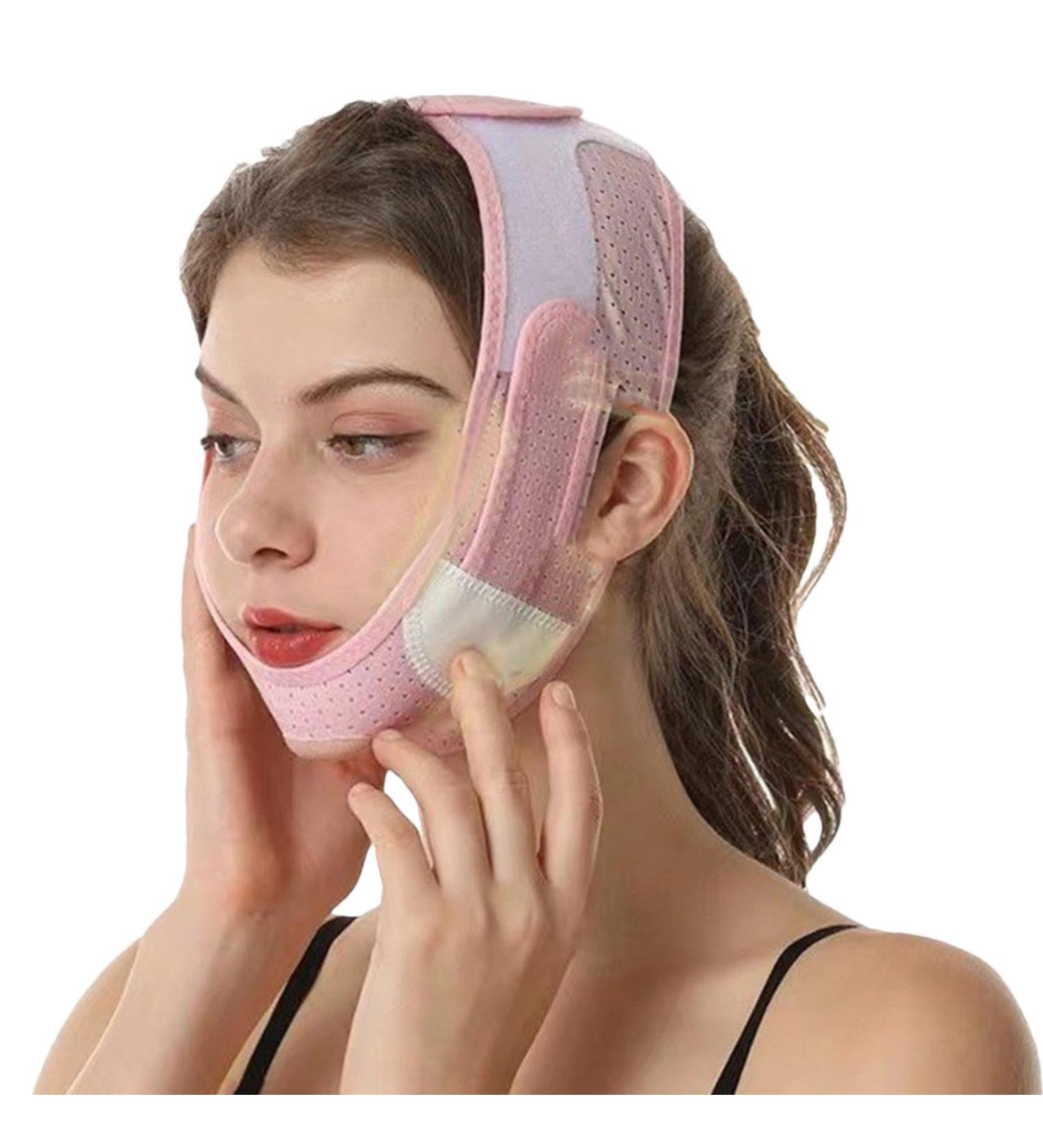 Double Chin Reducer Facial Slimming Strap Double Chin Reducer Face Lifting Belt Chin Strap Facial Slimming Strap V Lines Lifting Belt Breathable For Home Use - Buy Online on GoSupps.com