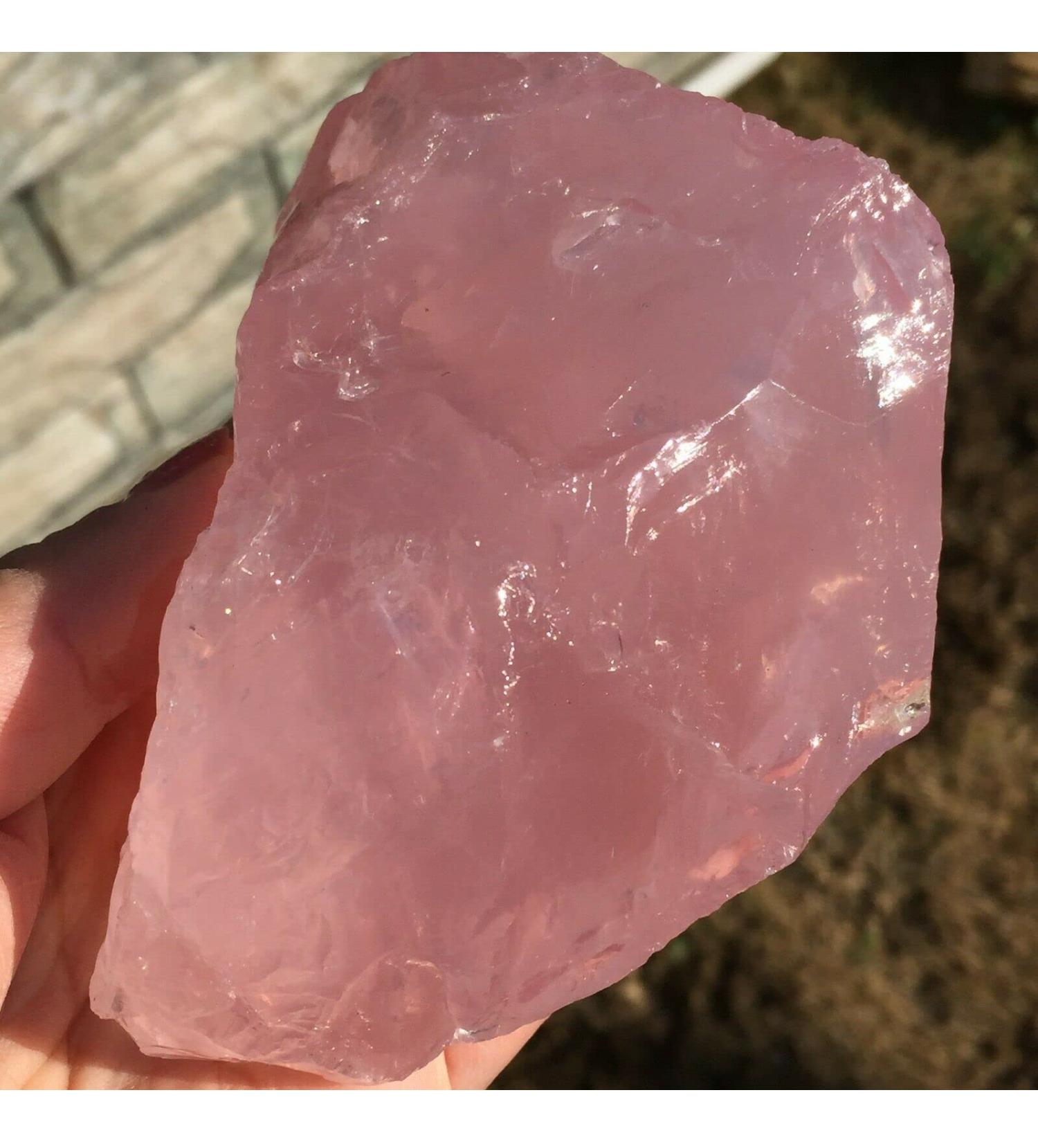 Natural Rose Raw Stone Specimen Stone and Restore Can be Used for (Size : 450-500g) - Buy Online on GoSupps.com
