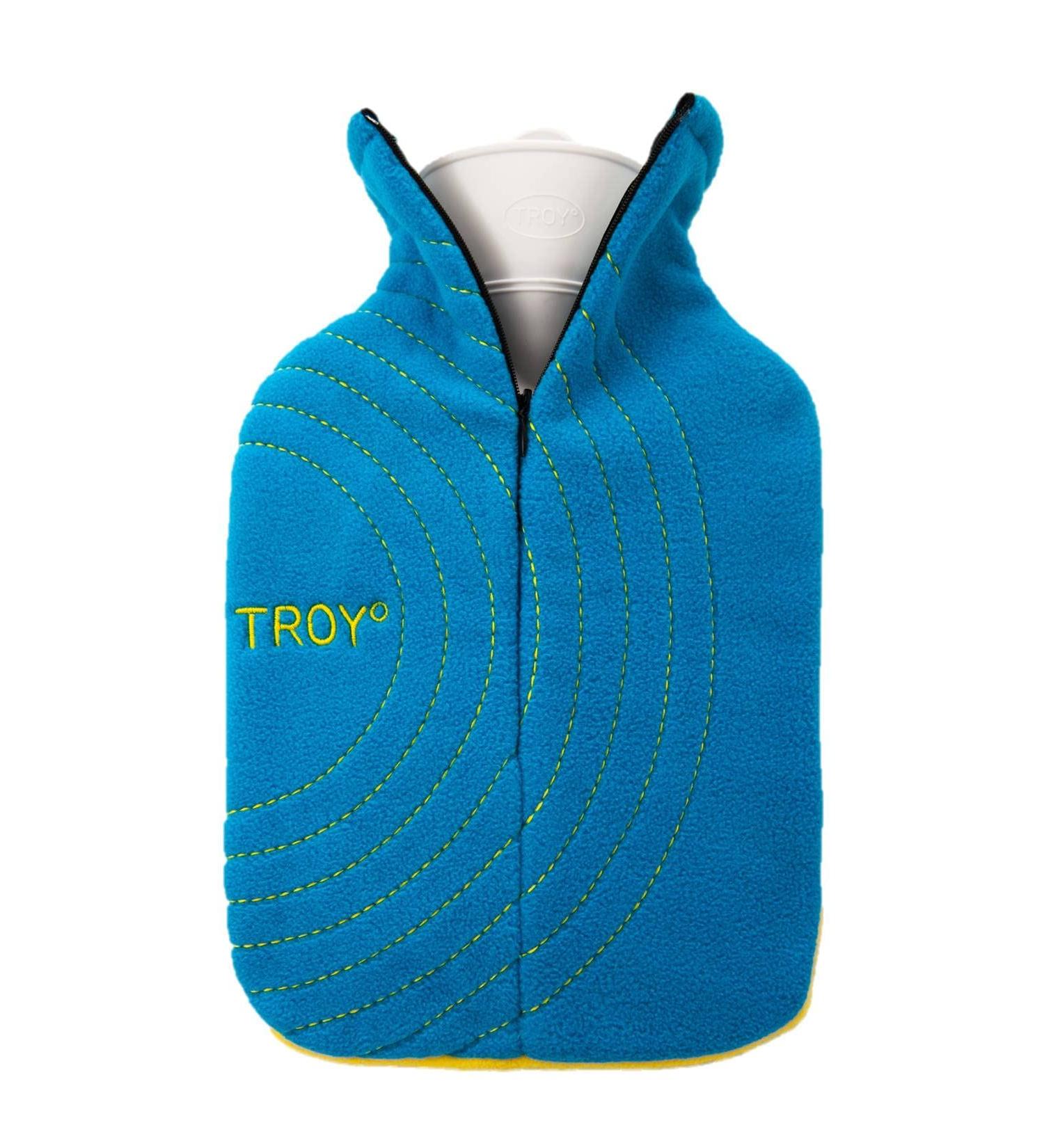 TROY Safe Hot Water Bottle Dual Color (Blue/Yellow) | Long-Lasting & Fast Heating Comfort | Ideal for International Shipping - Buy Online on GoSupps.com