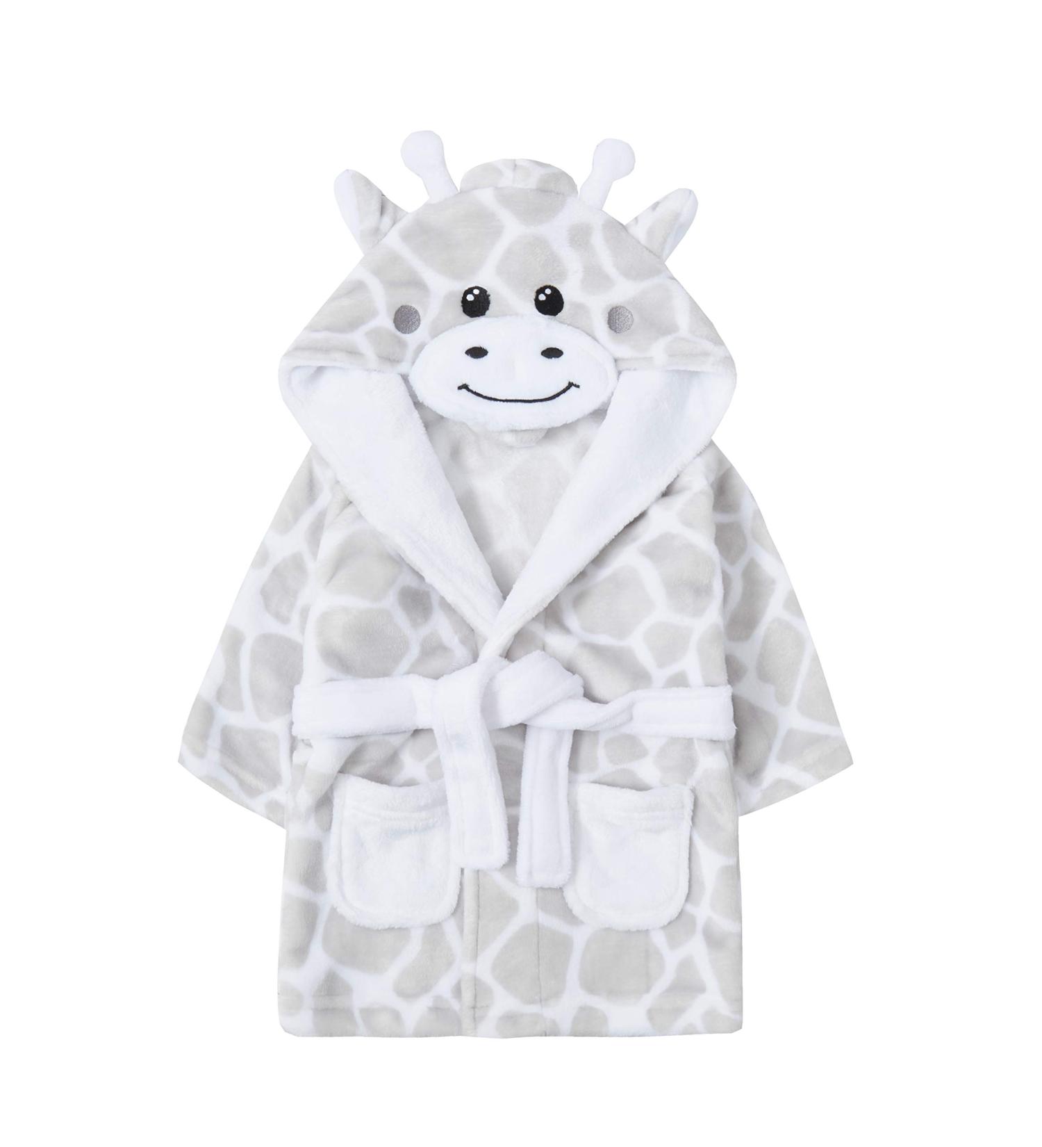 Baby Novelty Dressing Gown Cute Animal Hooded Face Detail 6-12 12-18 18-24 2-3 3-4 4-5 5-6 Giraffe 18