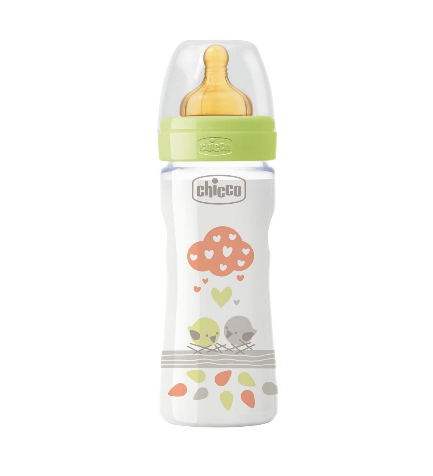 Chicco Well-being Rubber Feeding Bottle - Unisex Medium 250ml - Buy Online on GoSupps.com