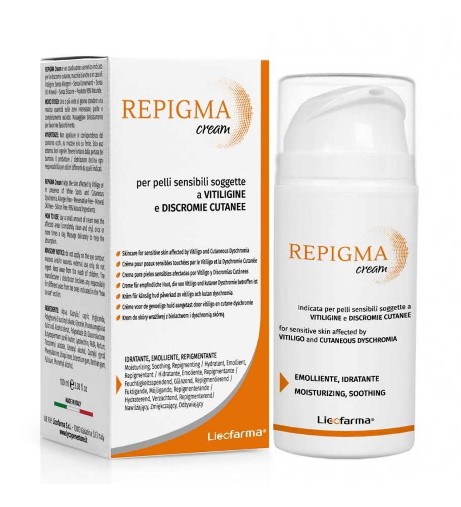 Repigma Cream - Natural Solution for Vitiligo White Spots & Skin Discoloration | 95% Natural Ingredients - Buy Online on GoSupps.com