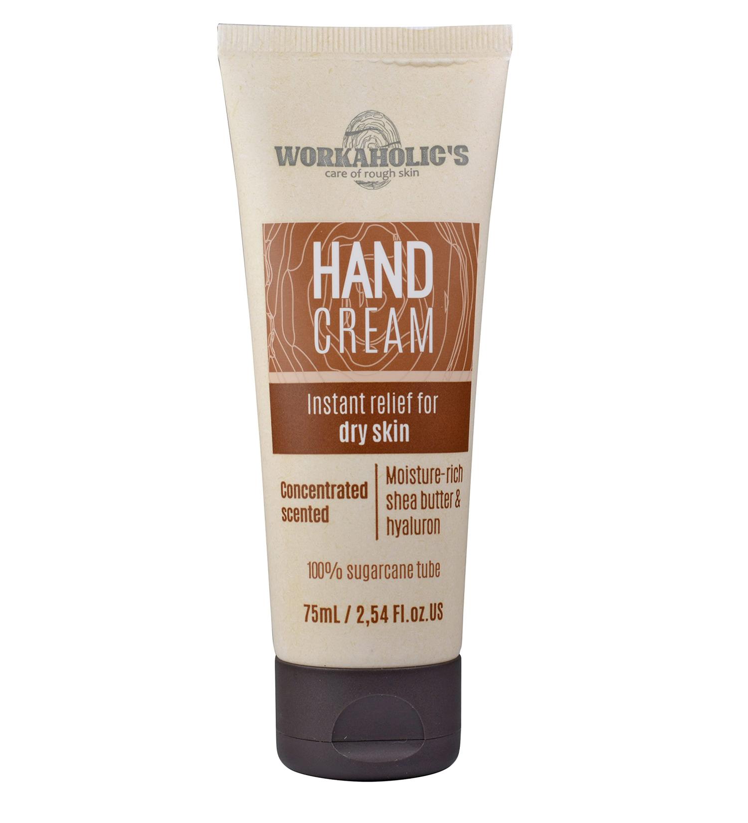 Workaholics Hand Cream - Repair Very Dry Cracked Hands with Shea Butter & Hyaluronic Acid | Optimal Care for Men & Women | 75ml - Buy Online on GoSupps.com