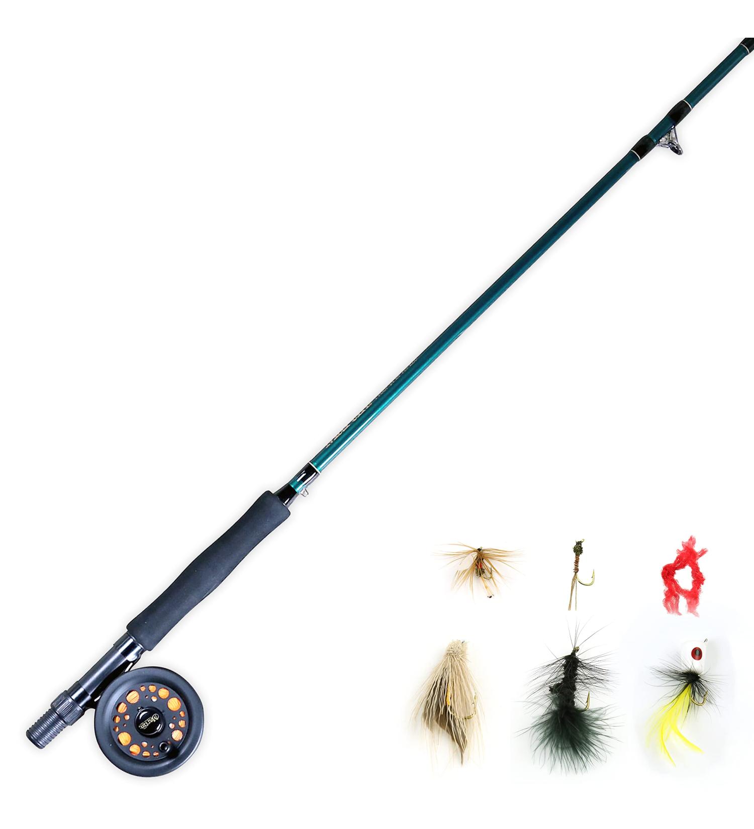 Martin Complete Fly Fishing Kit - 8ft 5/6wt 3pc Rod, Size 5/6 Reel, Pre-spooled, Custom Tackle Assortment - Brown/Green - Buy Online on GoSupps.com