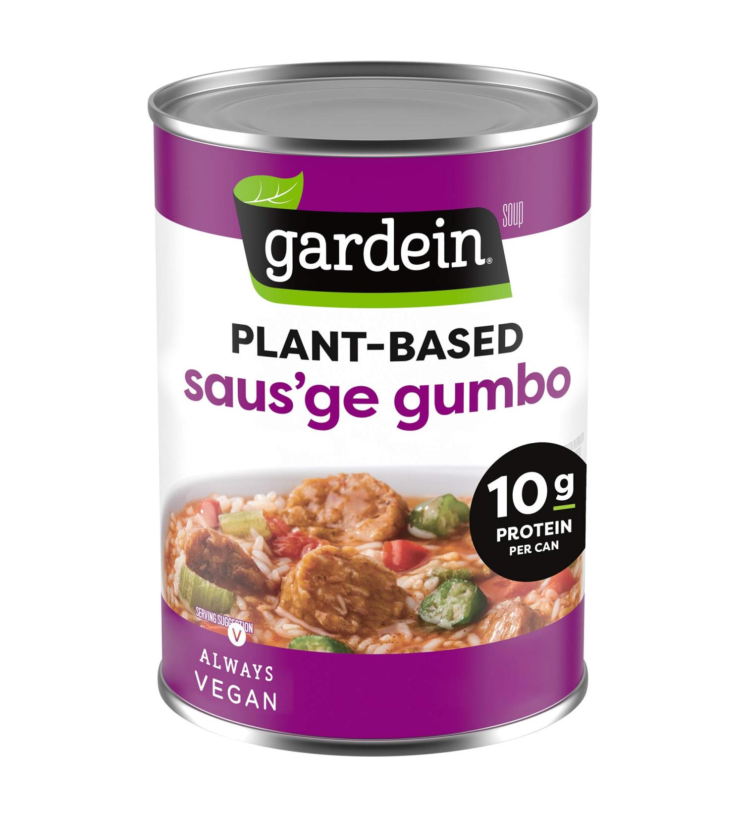 Gardein Plant-Based Saus'ge Gumbo Soup 15 oz - Delicious Vegan Soup Option - Buy Online on GoSupps.com