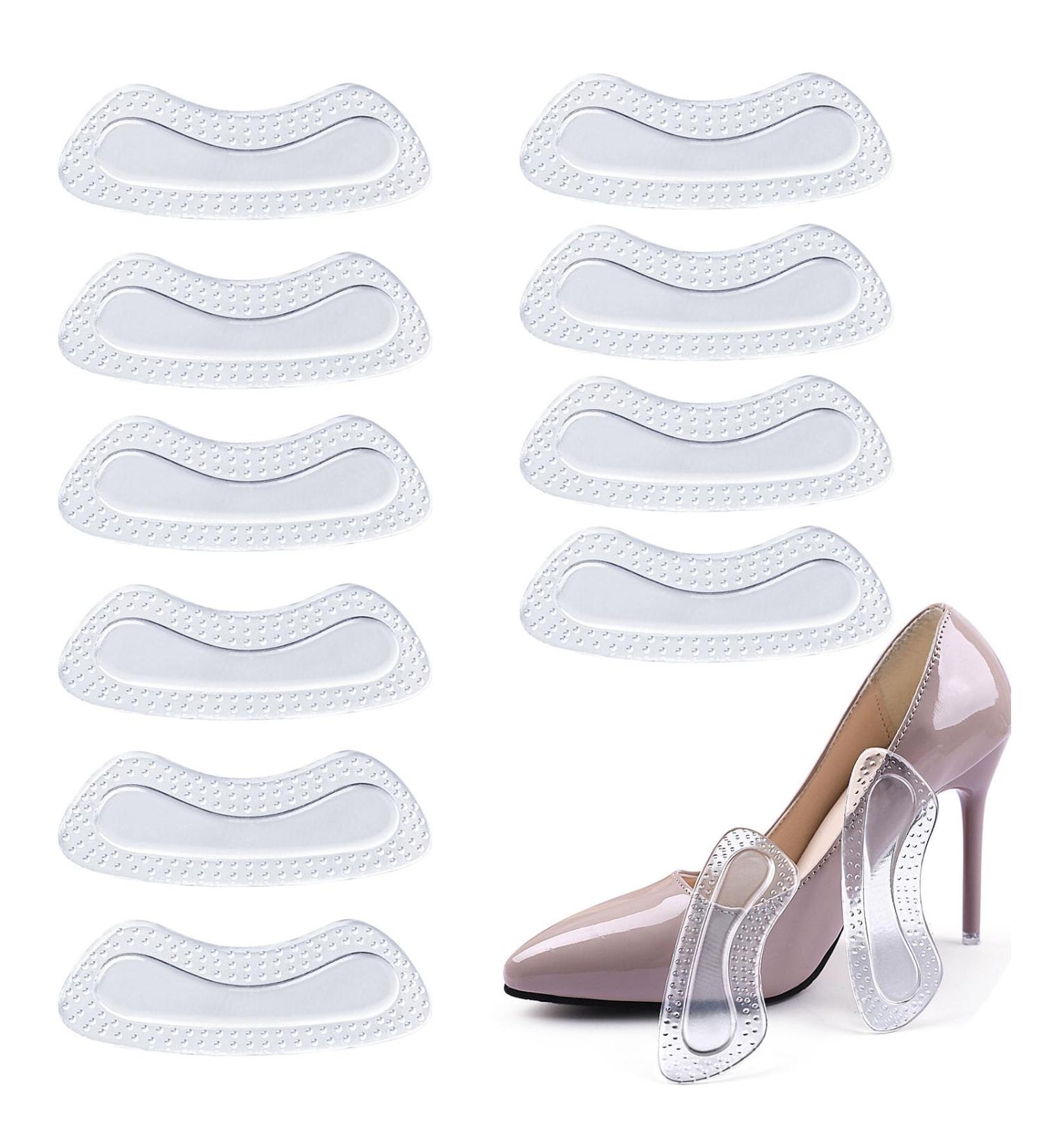 6 Pairs Silicone Clear Heel Grips - Self-Adhesive Anti-Slip Heel Cushions for Women - Prevent Slipping & Rubbing - Comfortable Shoe Inserts - Buy Online on GoSupps.com
