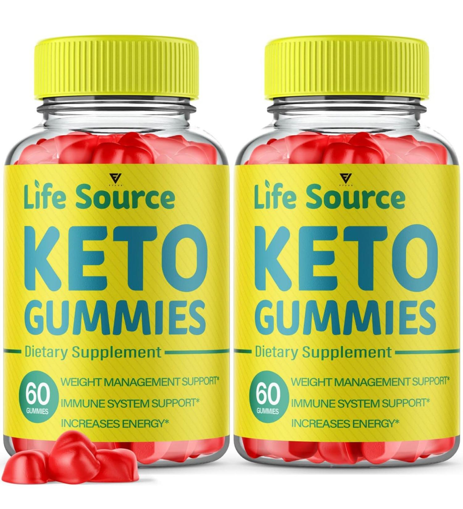 Life Source Keto Gummies - Advanced Weight Loss ACV Supplement (2 Pack | 120 Gummies) - Buy Online on GoSupps.com