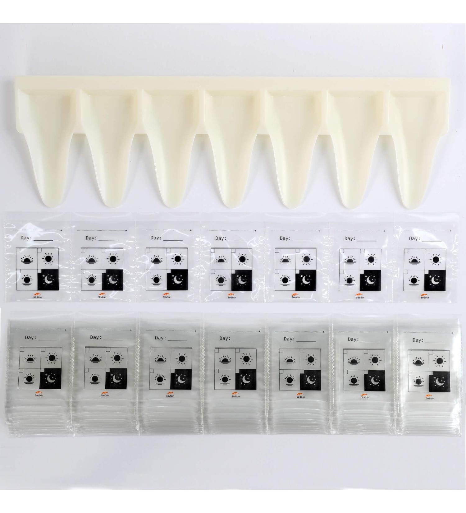 S Pill Bag Set - 700 Heat Seal Pill Bags + Loading Tray (7 Loading)- Pill Organizer Medication Aids Pill Pouch Organizer AM PM Supplements Vitamin Fish Oil Pill Suite Travel Pill Bags