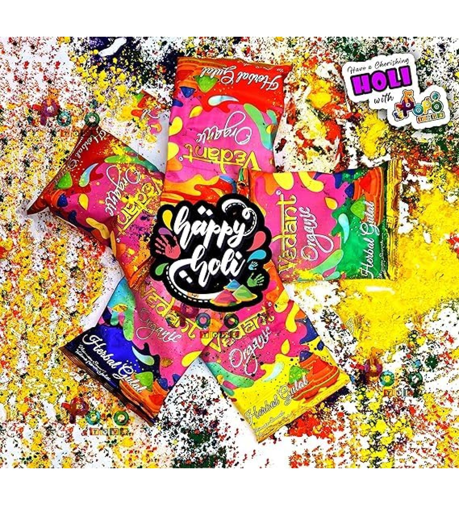 Holi ke Color gulaal Colors for Holi Celebrating Family (500gm)