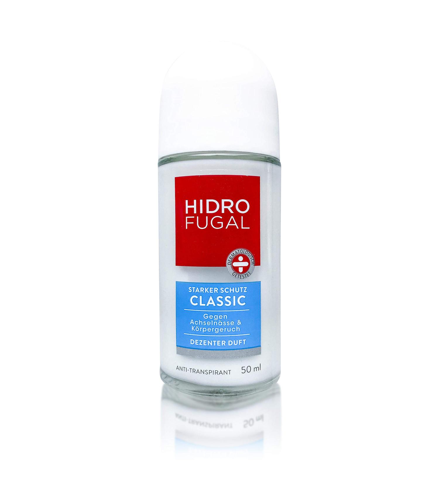 Hidrofugal Hidrofugal Pack of 5 Classic Roll-On Antiperspirant Travel Deodorants Strong Protection 50ml