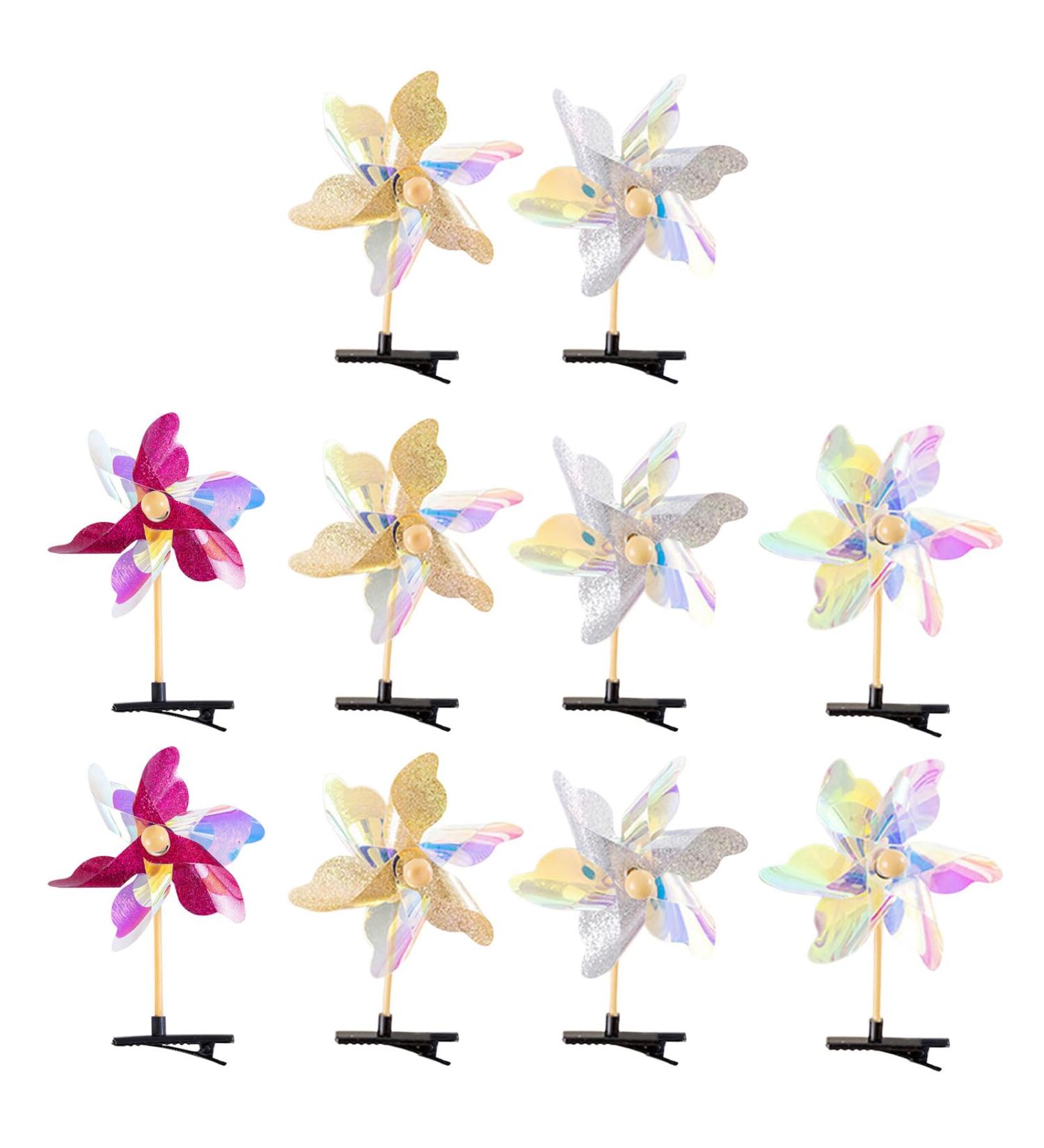 HOHOKANG 10Pcs Y2K Style Barrettes Colorful Windmill Hairpins Rotatable Little Girls Taking Photo Hair Clip Windmill Headwear - Buy Online on GoSupps.com