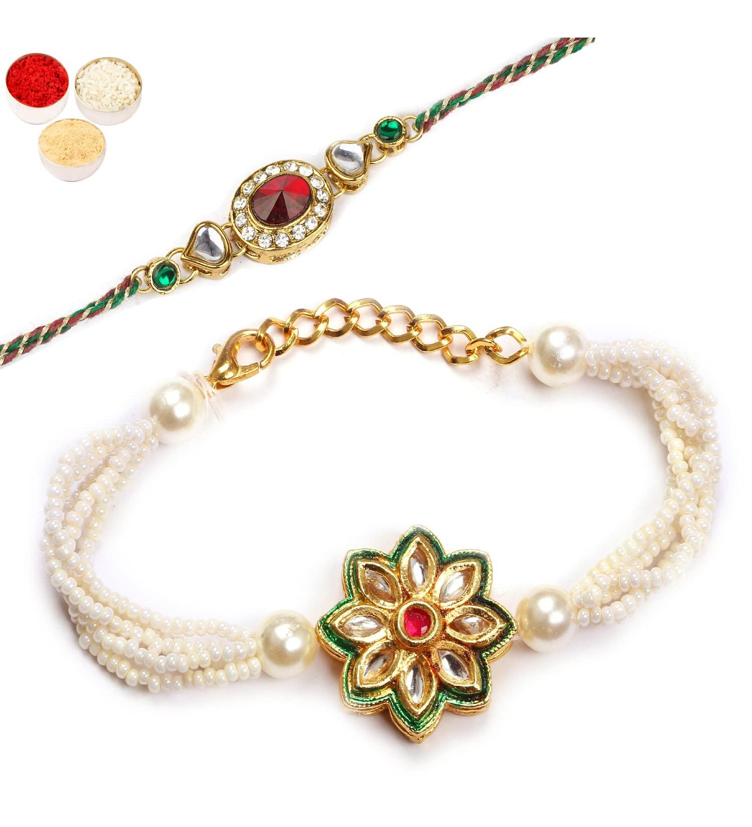 Ghasitaram Gifts Rakhis Online - Rakhi for Brother-T-13 Bhaiya Bhabhi Rakhi Rakhi Set only - Buy Online on GoSupps.com