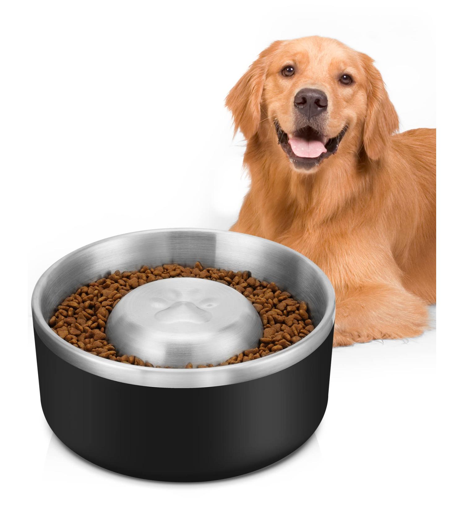 PETTOM Stainless Steel Dog Bowls - Durable Black Pet Food and Water Bowls - Buy Online on GoSupps.com