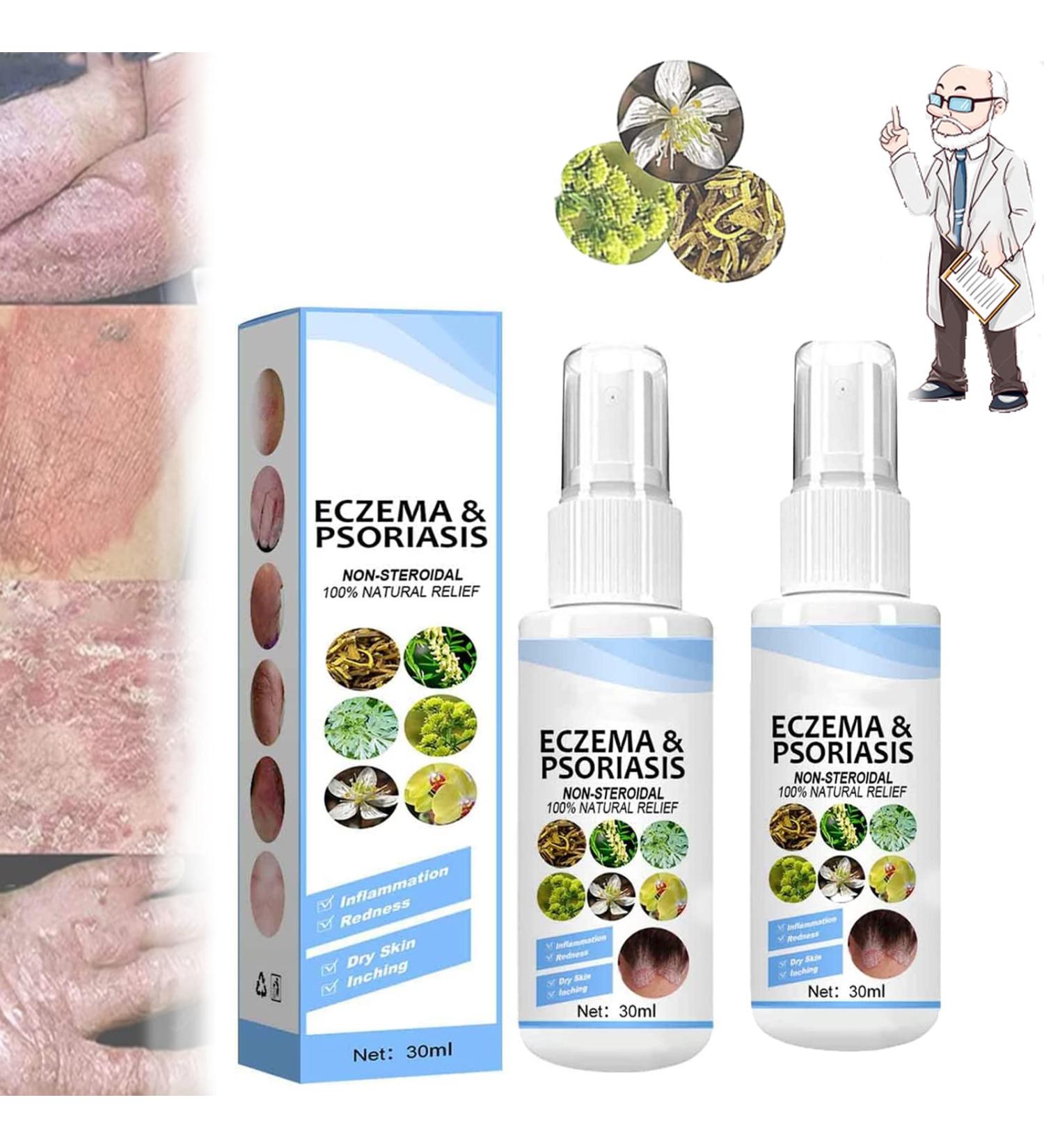 Lymard Meellop Herbal Psoriasis and Eczema Relief Spray - Soothes Itching and Burning (2 Pack) - Buy Online on GoSupps.com