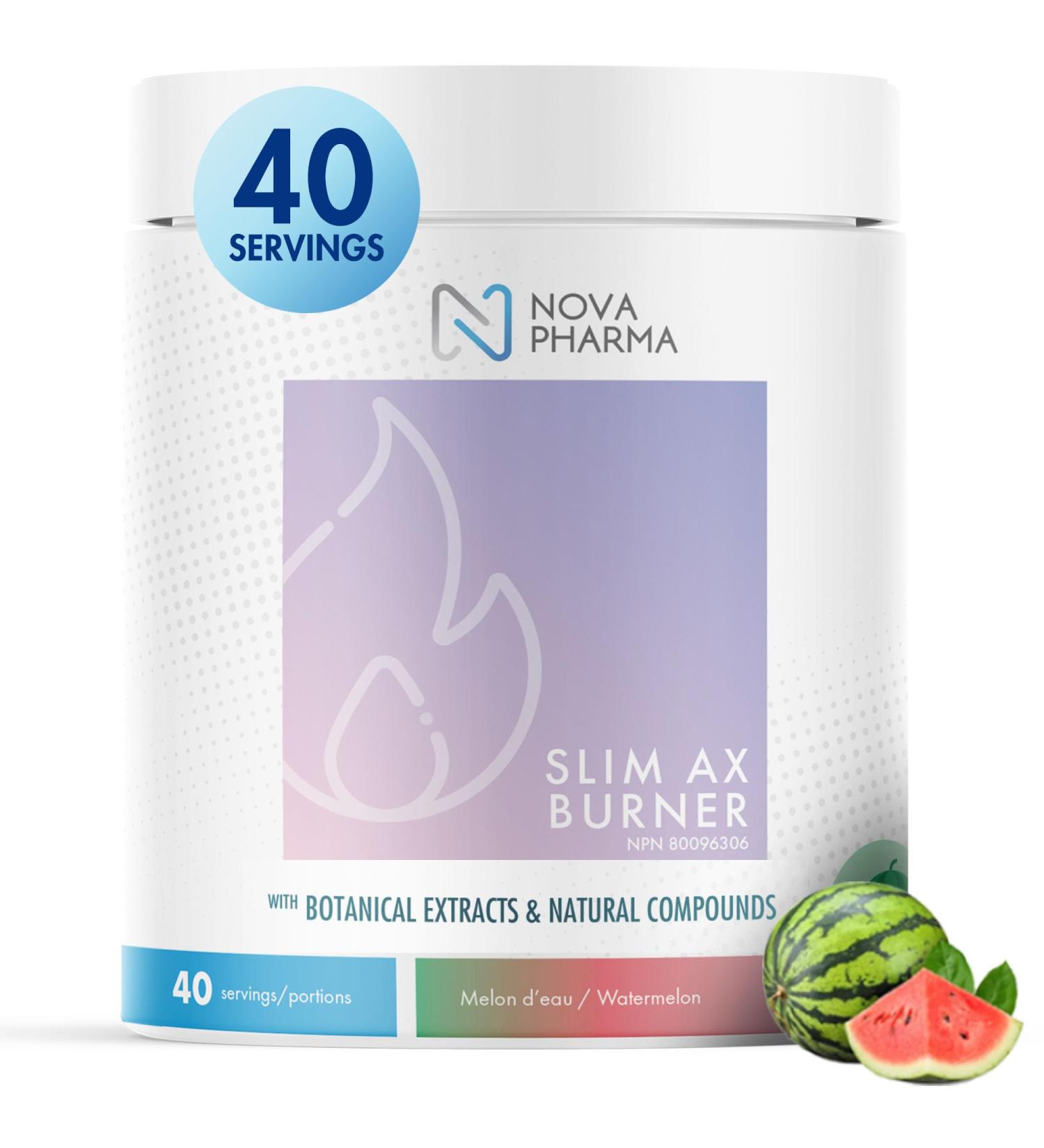 Nova Pharma Pre Workout Powder Watermelon - Garcinia Cambogia - L Carnitine Supplement - Chromium Supplement - 40 Servings (Watermelon) - Buy Online on GoSupps.com