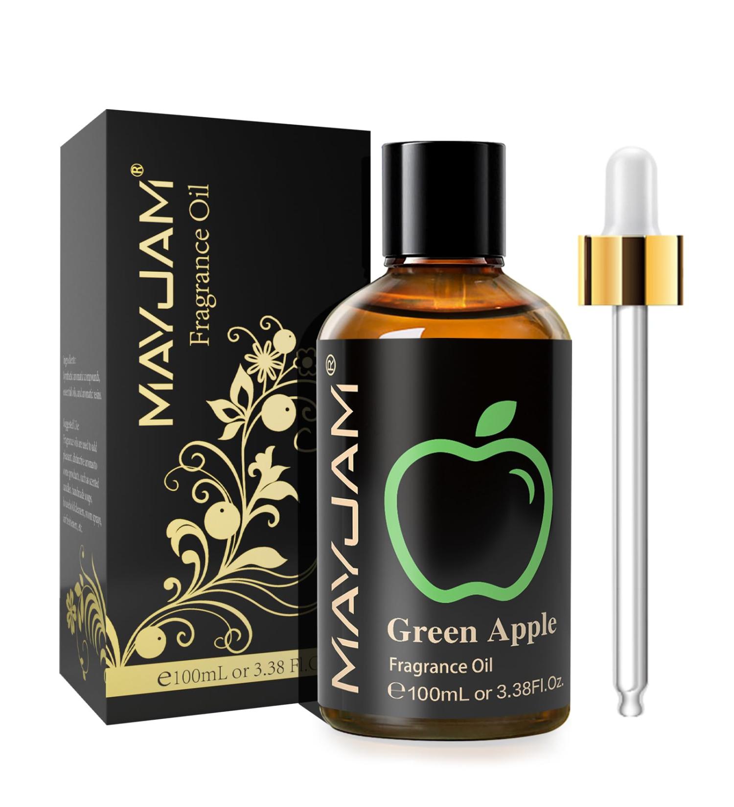 MAYJAM Green Apple Oil 100ml - Premium Fragrance Oil for Aromatherapy Diffusers & Home Use - Buy Online on GoSupps.com