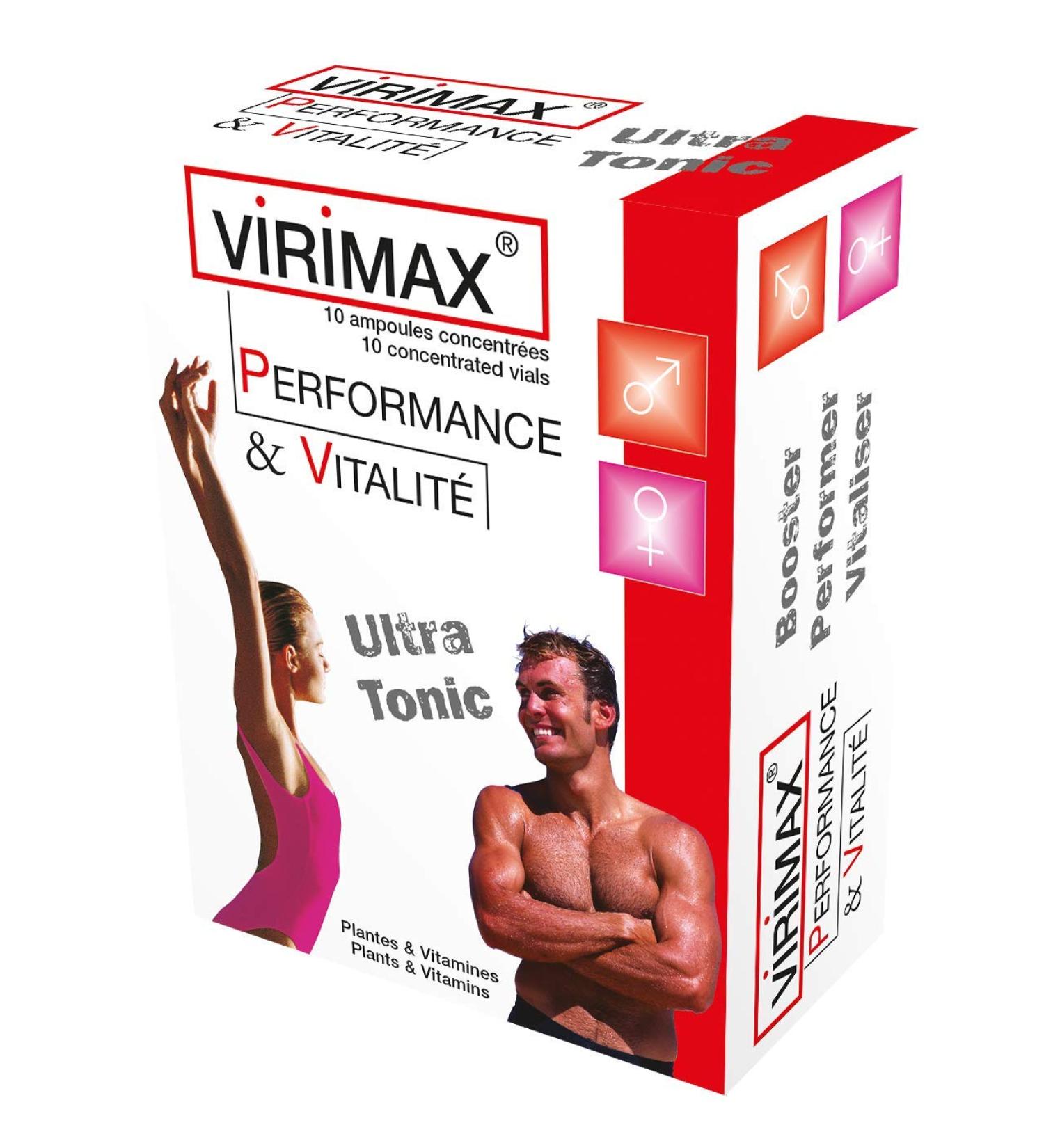 NUTRIG E - Virimax Ultra Tonic - Vitalises Boosts & Promotes the Performance of the Organism Reduces Fatigue - Natural Formula - 1 Socket/Day - 10 Ampoules - 10 Day Program - Made in France - Buy Online on GoSupps.com