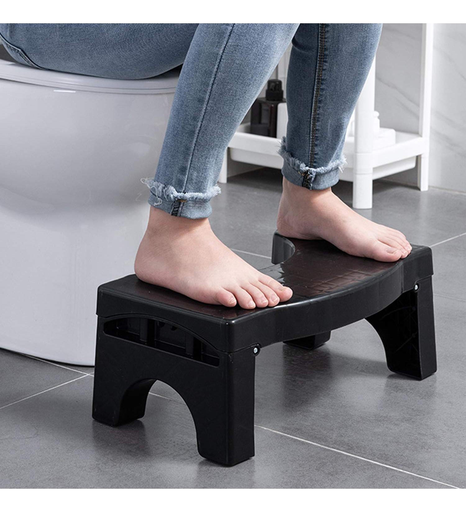 Foldable Toilet Stool for Adults and Kids - Splicable Black Poop Stool - Buy Online on GoSupps.com