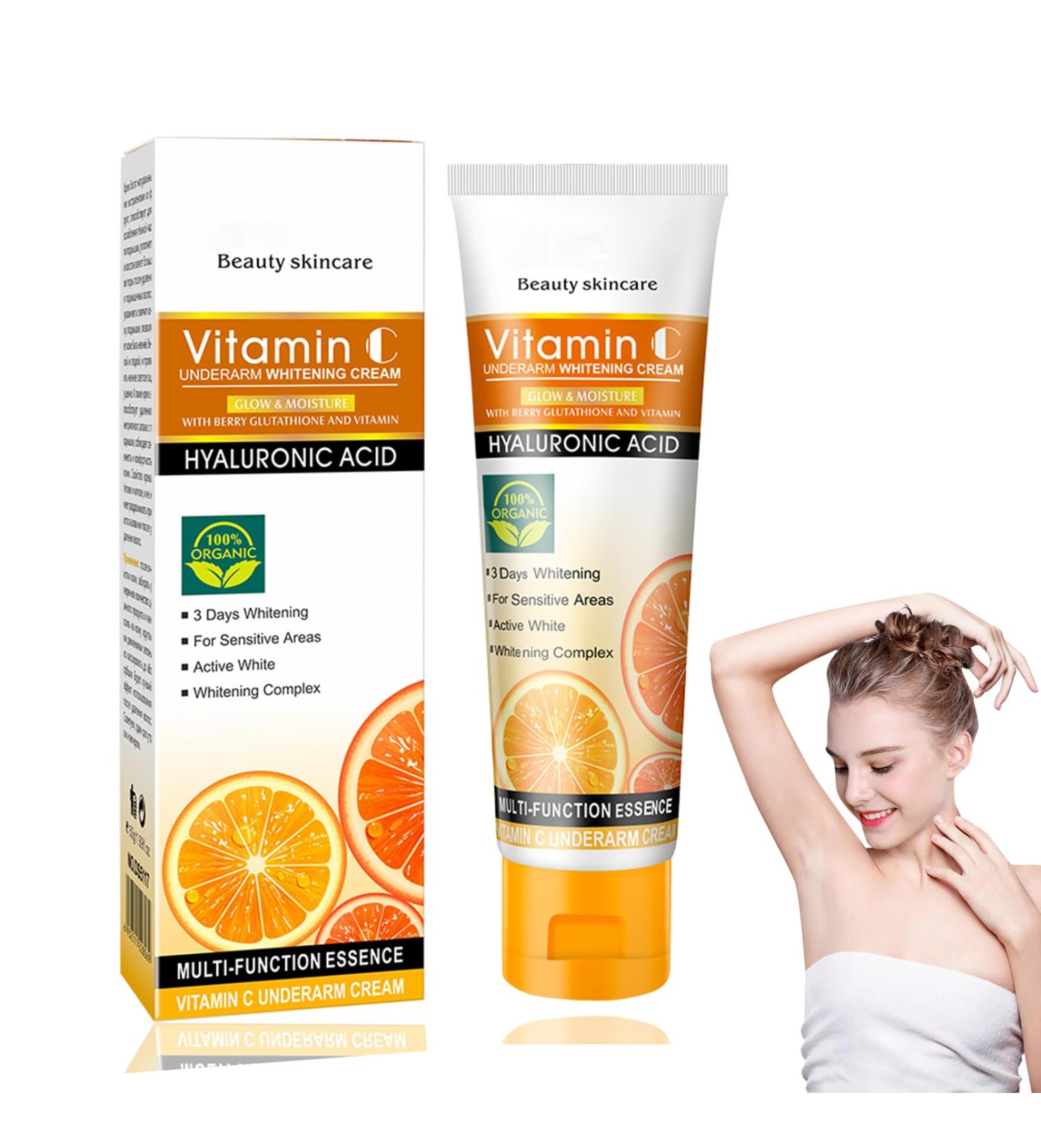 Underarm Whitening Cream Armpit Whitening Cream Vitamin C Bleaching Cream for Dark Skin & Private Parts Fade Melanin on Body Armpit Knees Elbows Sensitive & Intimate Parts - Buy Online on GoSupps.com