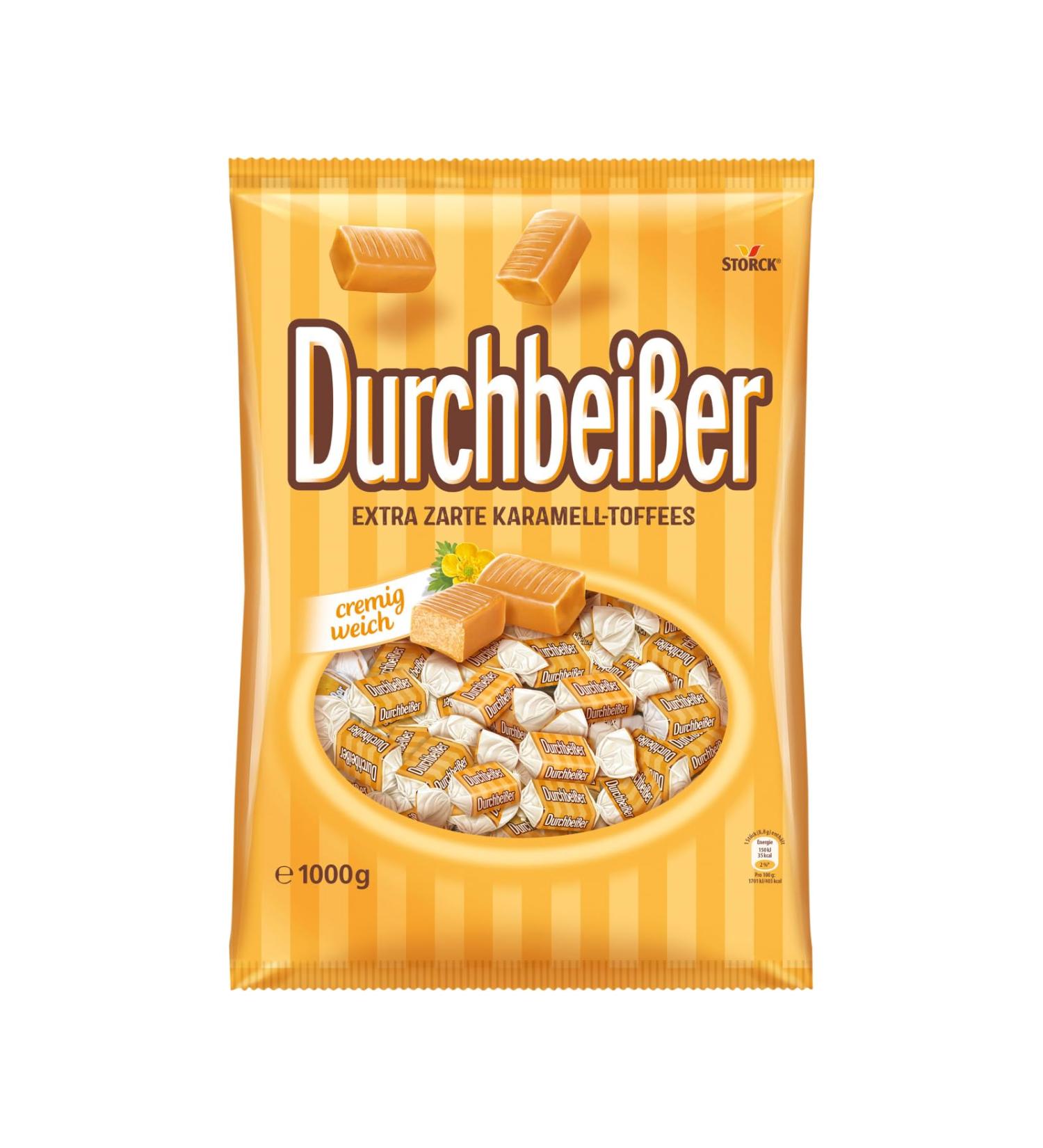 Buy Durchbeisser Caramel Toffees 1kg - Extra Tender Caramel Candies | International Shipping Available - Buy Online on GoSupps.com