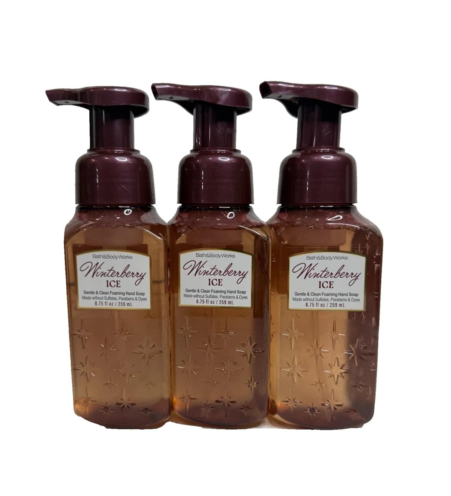 Bath and Body Works Winterberry Ice Gentle & Clean Foaming Hand Soap Pack of 3