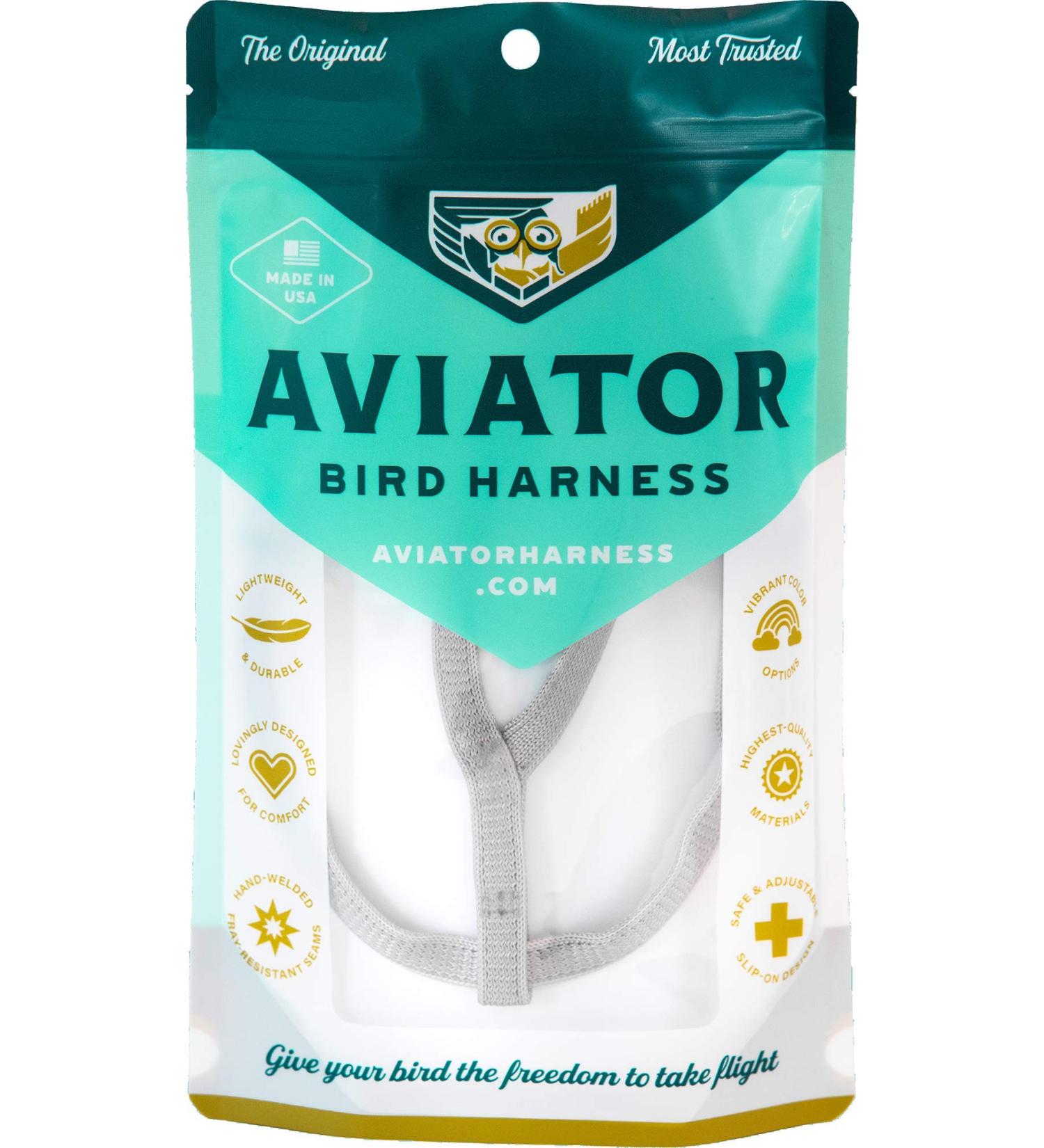 Shop The Aviator Bird Harness - XX-Large Silver | Best International Shipping for Pet Birds - Buy Online on GoSupps.com