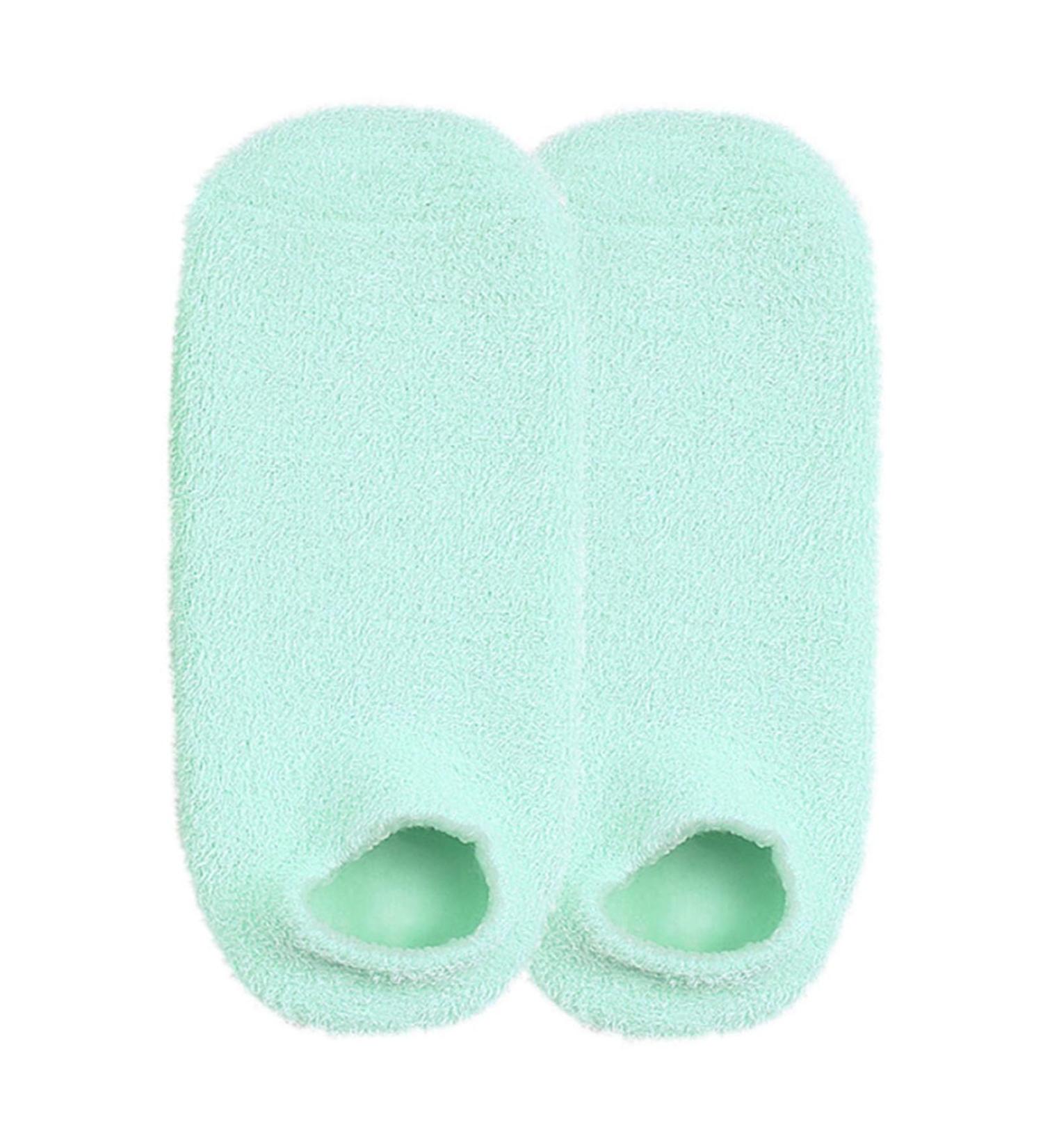 Verdant Touch Moisturizing Gel Foot Socks Reusable Nourishing Gel Socks for Remove Dry Cracked Skin Green - Buy Online on GoSupps.com