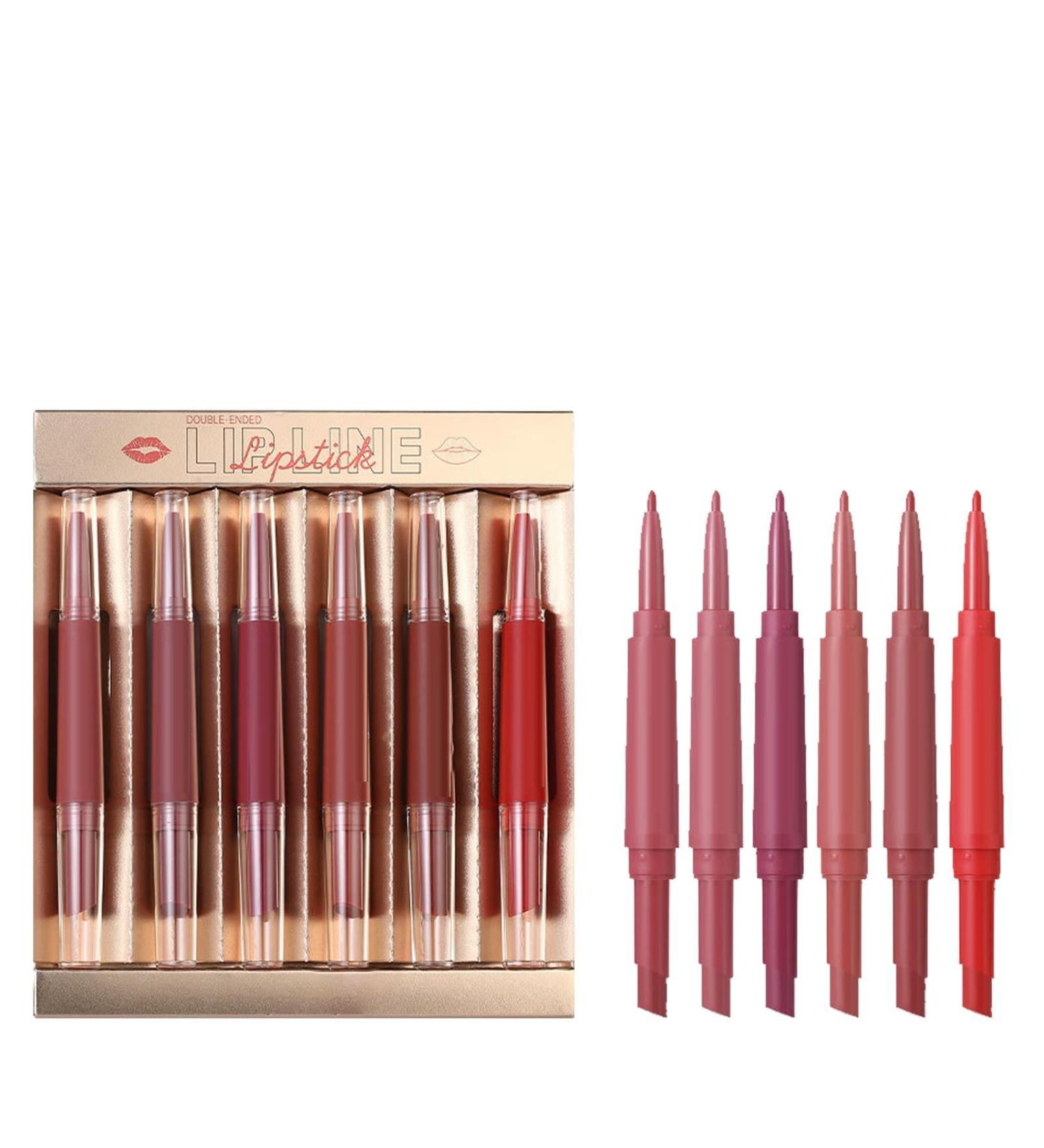 Ensemble De Crayon L vres Rouge L vres Double T te Maquillage Waterproof | Finition Mate Tenue Longue Dur e Filles Copines pouses M res S urs Rendez-vous Voyages Activit s De Plein Ai - Buy Online on GoSupps.com